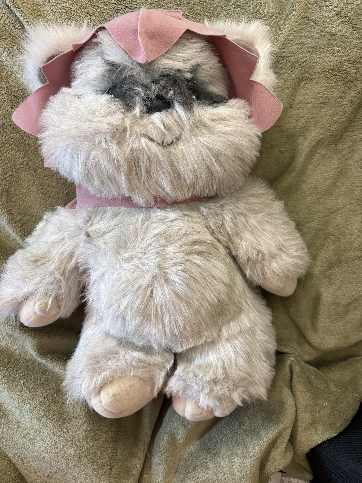 Vintage 1983 Kenner Star Wars Princess Kneesaa Ewok Plush W/a Pink Hood/cape