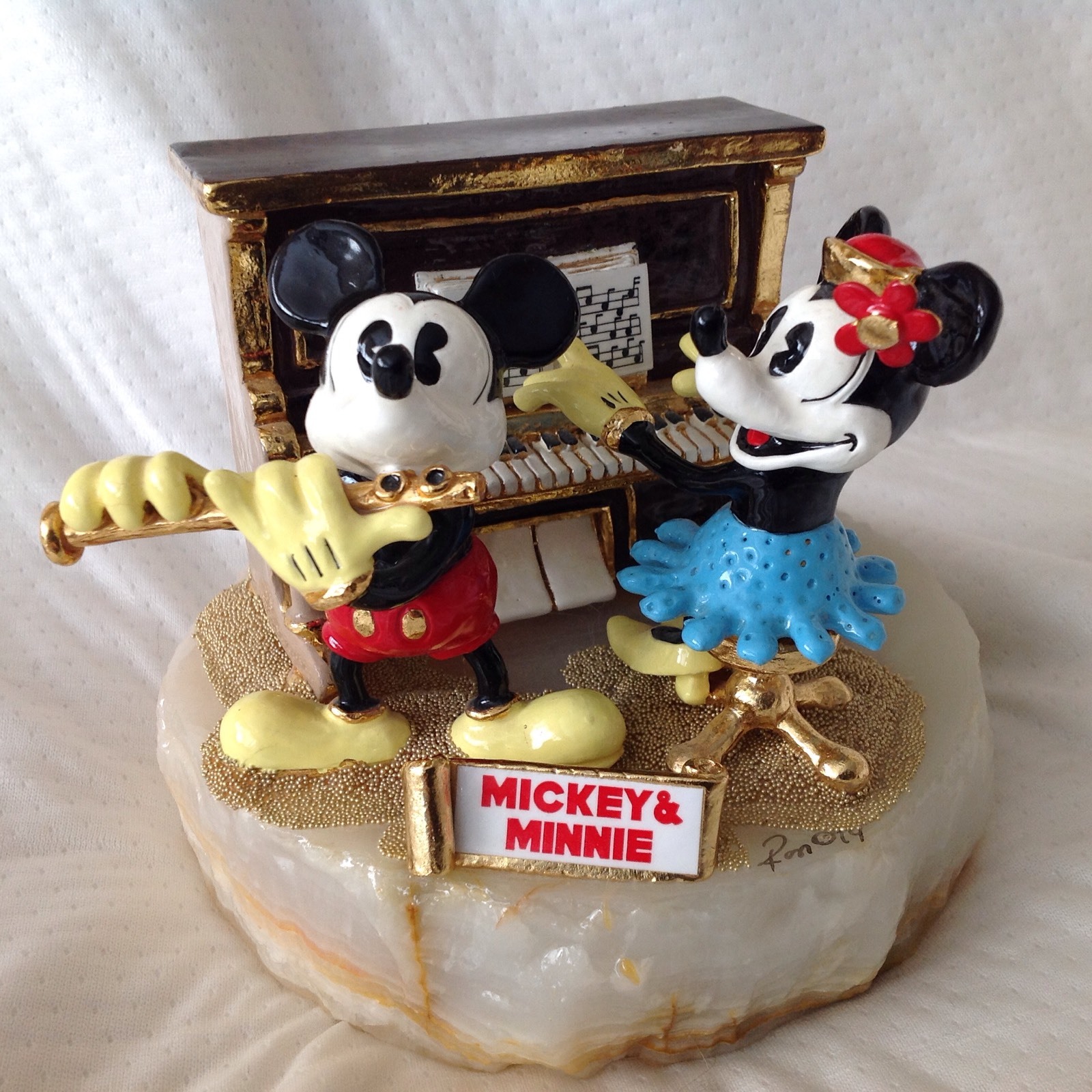 Disney Ron Lee MICKEY & MINNIE MOUSE MUSIC TIME Figurine Marble Base Disney Ron Lee MICKEY & MINNIE MOUSE MUSIC TIME Figurine Marble Base