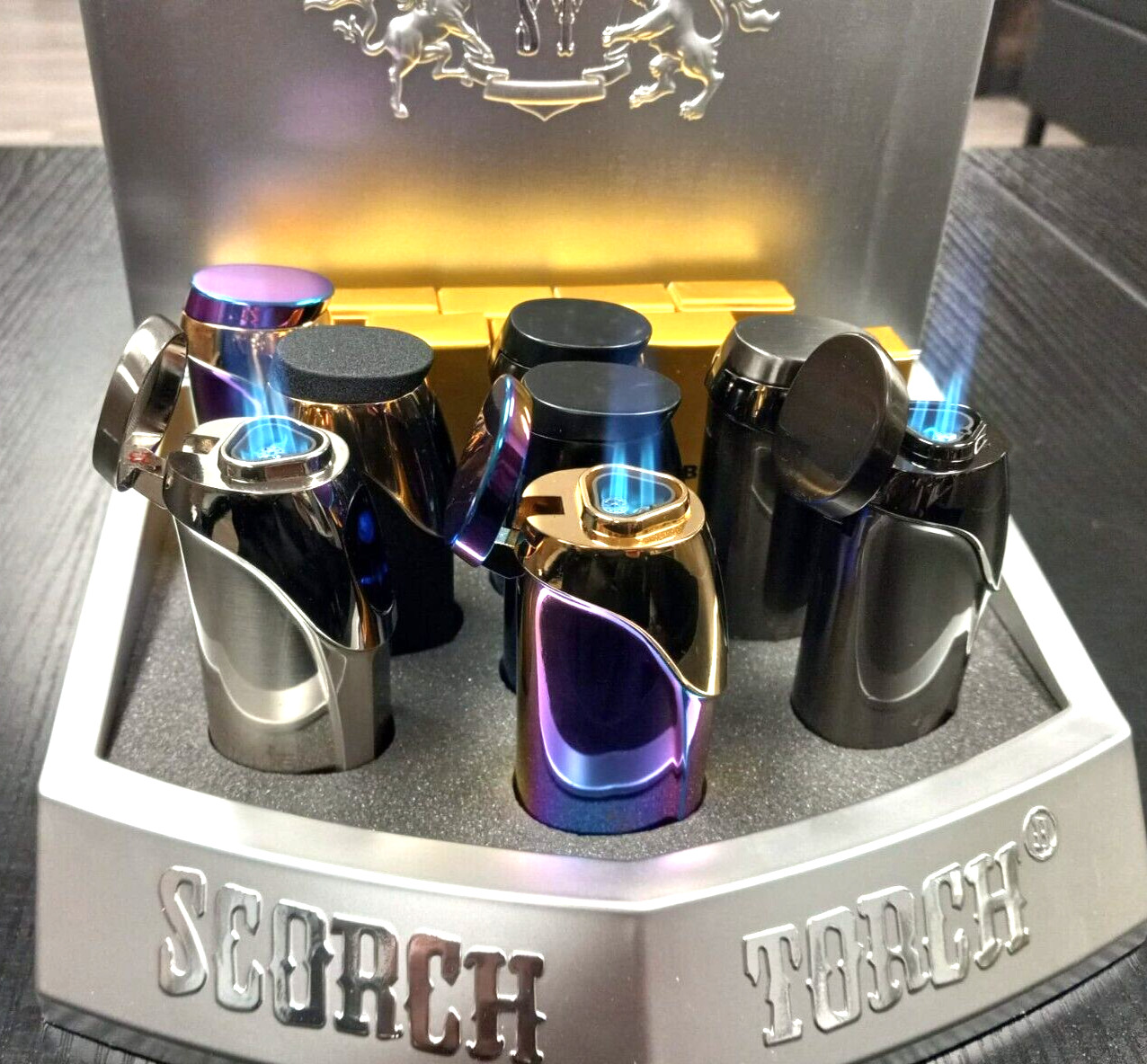 😎RECHARGEABLE SCORCH PREMIUM ADJUSTABLE SIZE 3.5”+USB CHARGER🔥IGNITES BY TOUCH