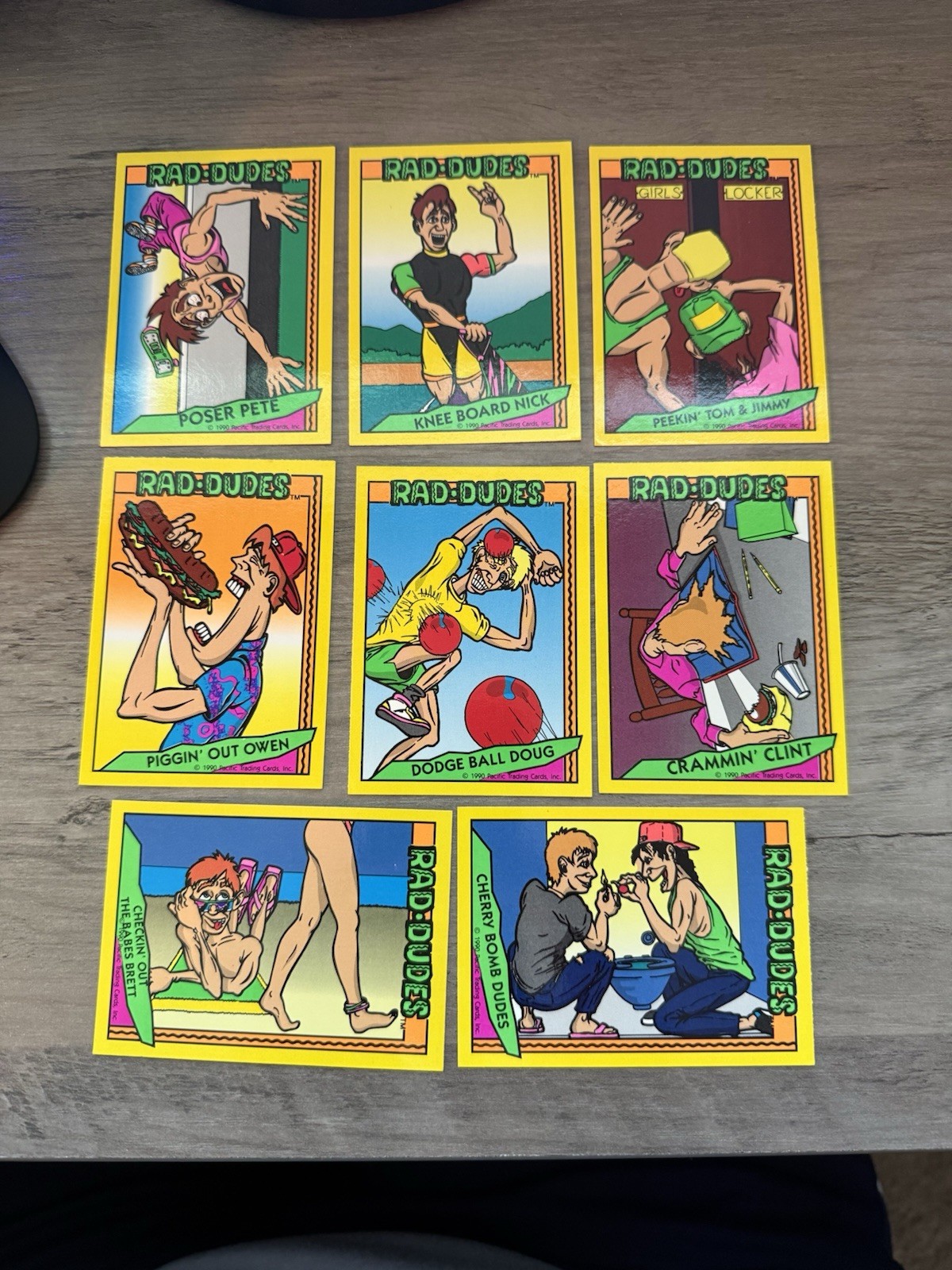 1990 Pacific Rad dudes Trading Cards Lot Of 8 Excellent Condition 1990 Pacific Rad dudes Trading Cards Lot Of 8 Excellent Condition