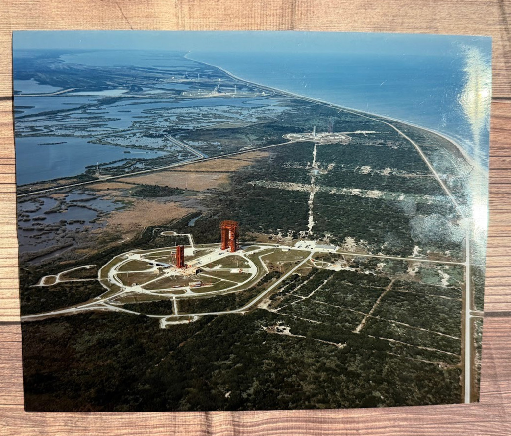 NASA Kodak Original Photograph US Air Force Cape Canaveral Aerial View 10X8 1986
