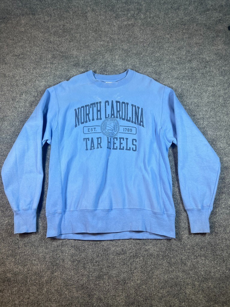 Vintage Champion North Carolina Tar Heels 1789 Sweatshirt Blue - Sz L