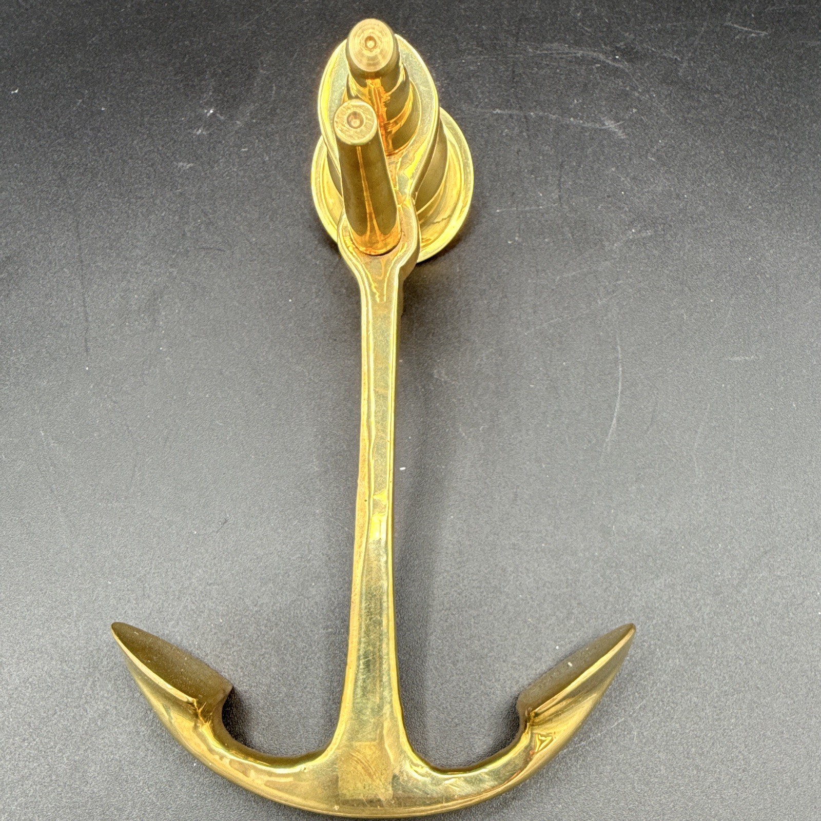 VTG Solid Brass Anchor Candle Holder - Nautical VTG Solid Brass Anchor Candle Holder - Nautical