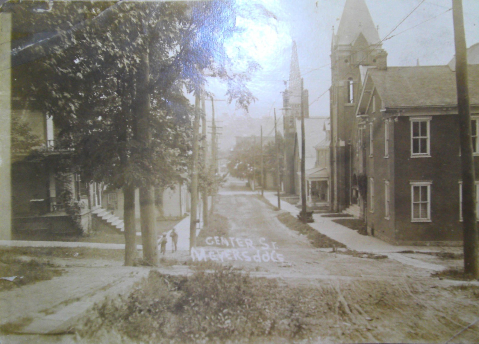 Antique Circa 1910 Meyersdale PA Center Street Photo Churches Somerset County Antique Circa 1910 Meyersdale PA Center Street Photo Churches Somerset County