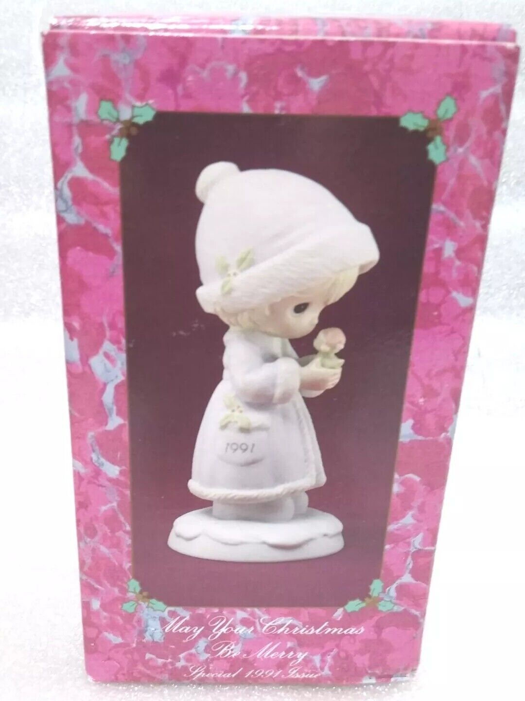 Precious Moments Figurine • May Your Christmas Be Merry • 1991 Enesco • 524166