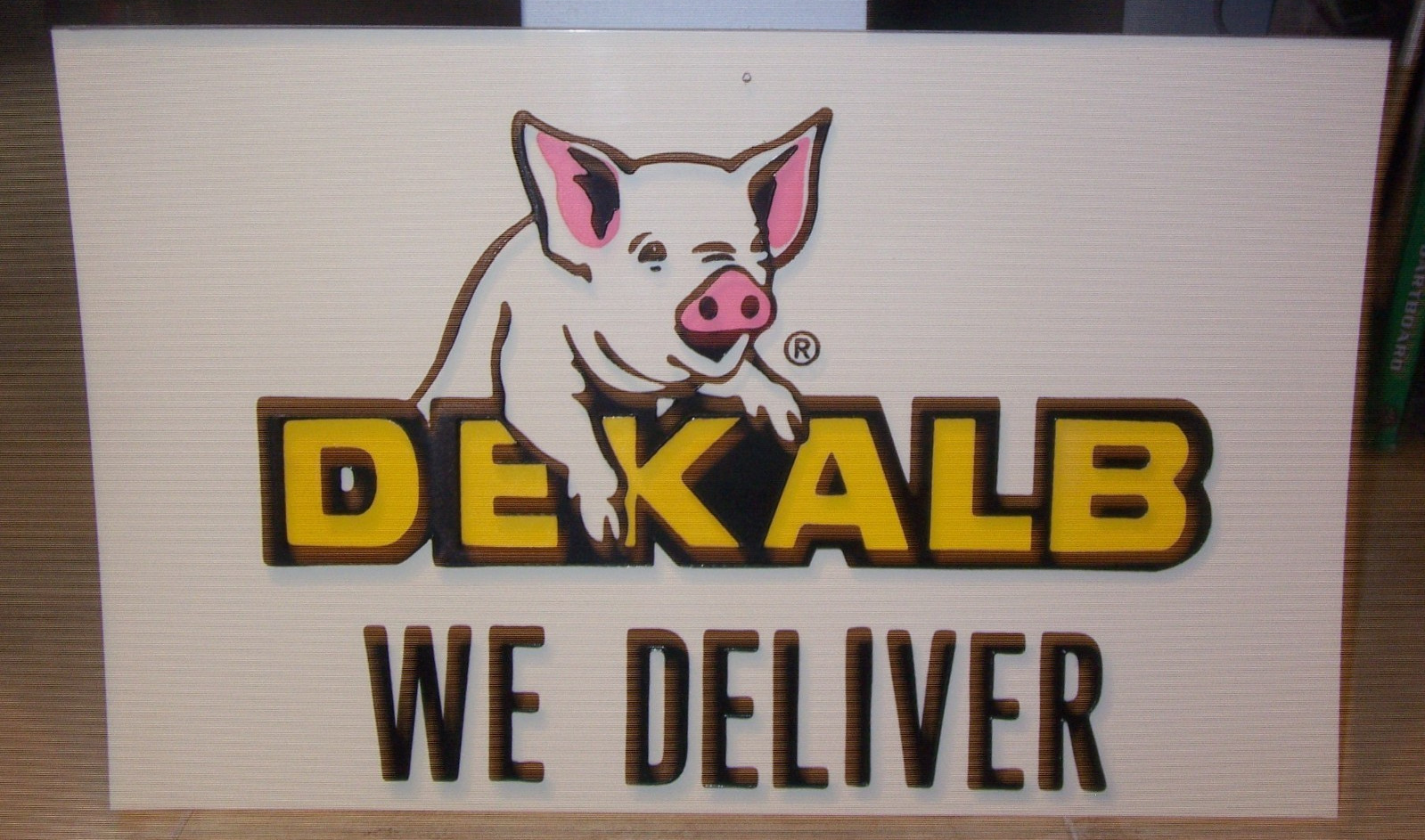 Vintage Dekalb Swine Breeders Hard Plastic Rubber 24\