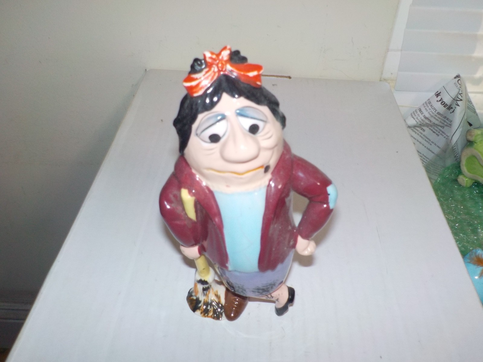 Vintage 1960s Kreiss Psycho Ceramics Cleaning Lady Smoking Cigarette Vintage 1960s Kreiss Psycho Ceramics Cleaning Lady Smoking Cigarette