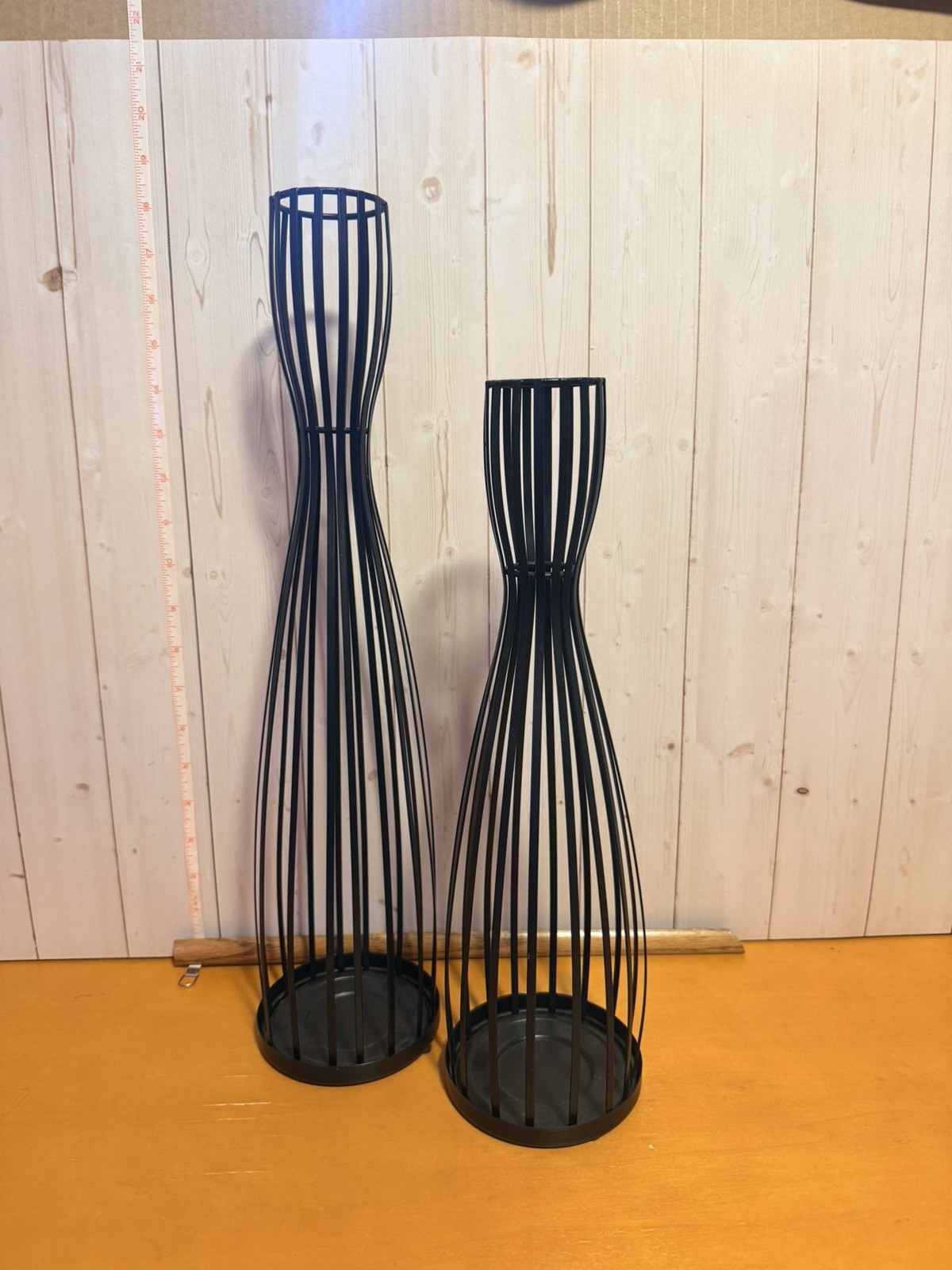 LOT OF 2 PartyLite Linear Lites Candle Holders 14 1/2” & 18\