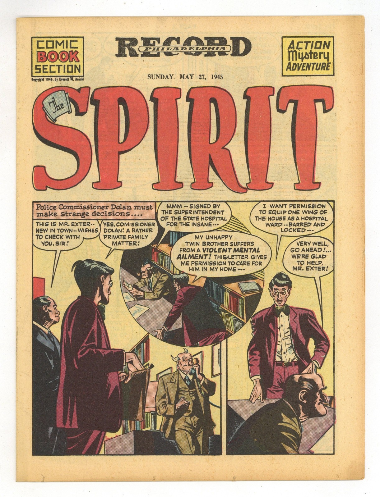 Spirit Weekly Newspaper Comic May 27 1945 FN 6.0