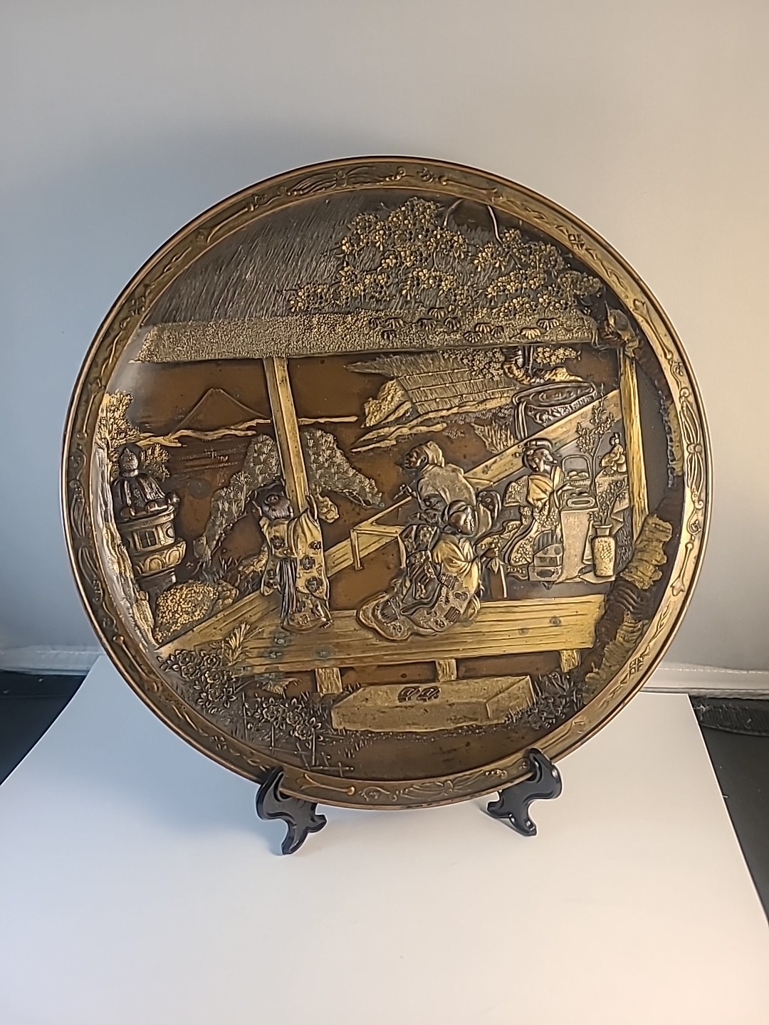 Vintage Bronze , Brass , Gold ,plate Japanese Meiji Period, Hand made Art Vintage Bronze , Brass , Gold ,plate Japanese Meiji Period, Hand made Art