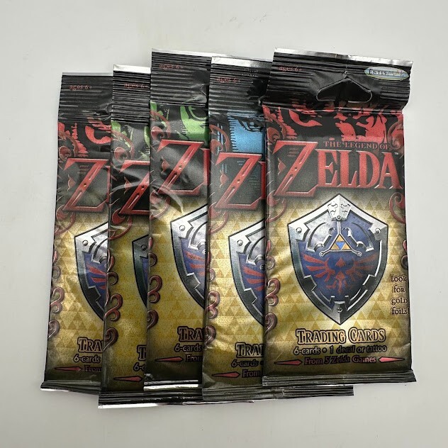 The Legend Of Zelda Trading Cards Enterplay LOT OF 5 Booster Packs GOLD FOIL? The Legend Of Zelda Trading Cards Enterplay LOT OF 5 Booster Packs GOLD FOIL?