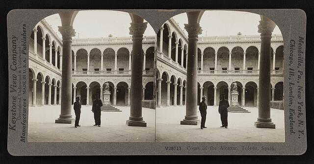 Spain Court of the Alcazar, Toledo, Spain Historic Old Photo Spain Court of the Alcazar, Toledo, Spain Historic Old Photo