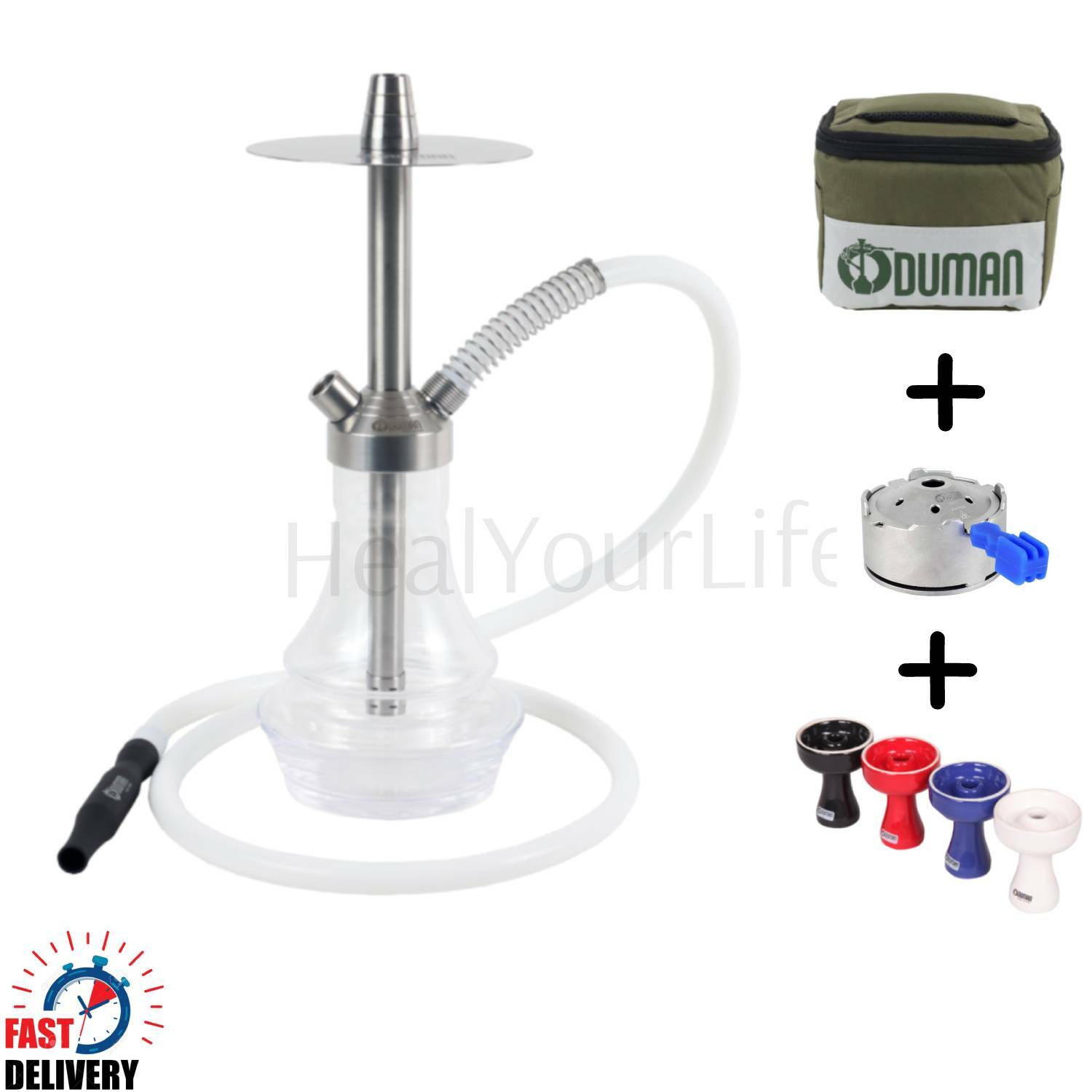 ODUMAN GUSTO XS Small Hookah Nargile with Bag + Ceramic Bowl + Ignis Venus HMD ODUMAN GUSTO XS Small Hookah Nargile with Bag + Ceramic Bowl + Ignis Venus HMD
