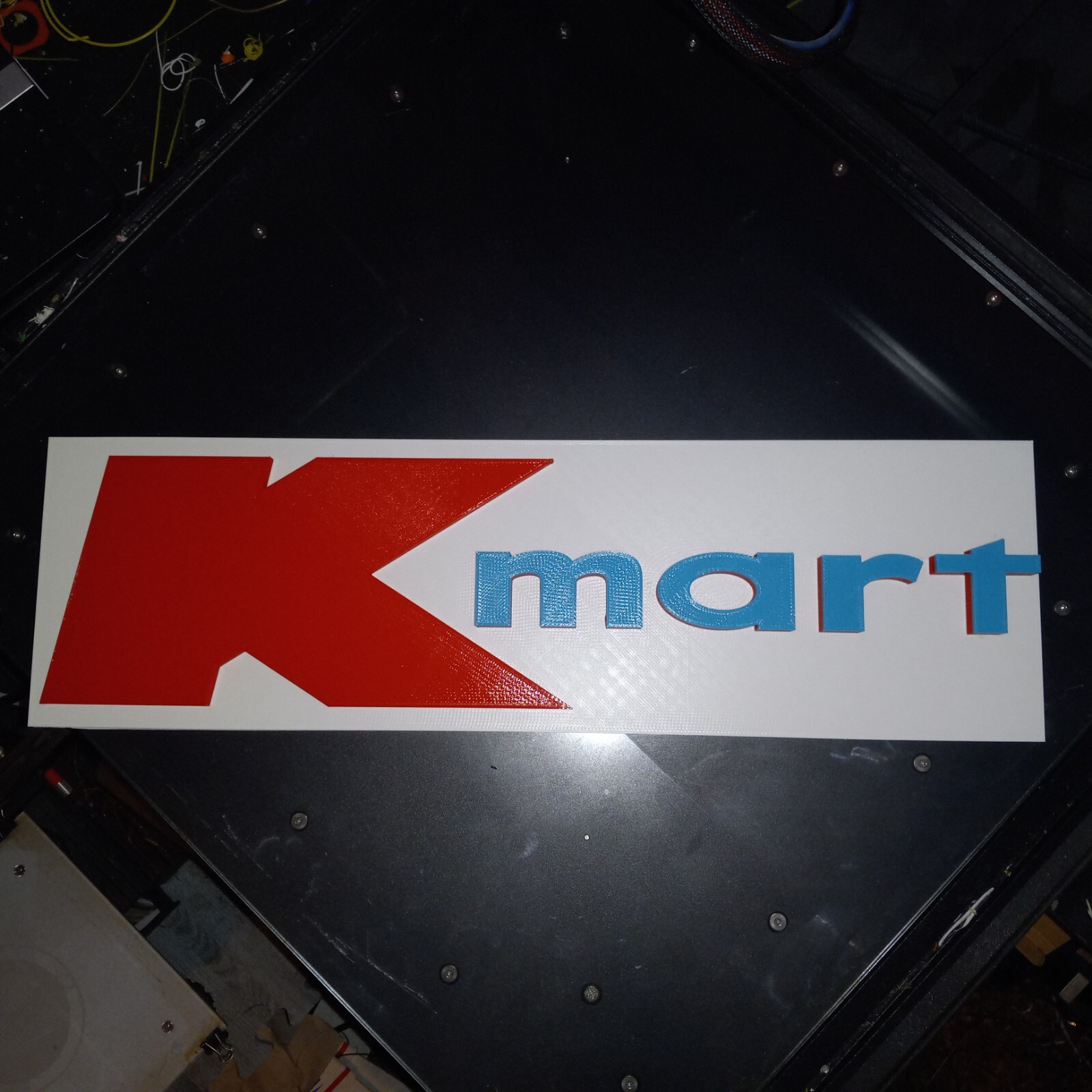 15 Inch Vintage Old Style 3D Kmart Sign, 3D printed. 3D Reproduction Logo