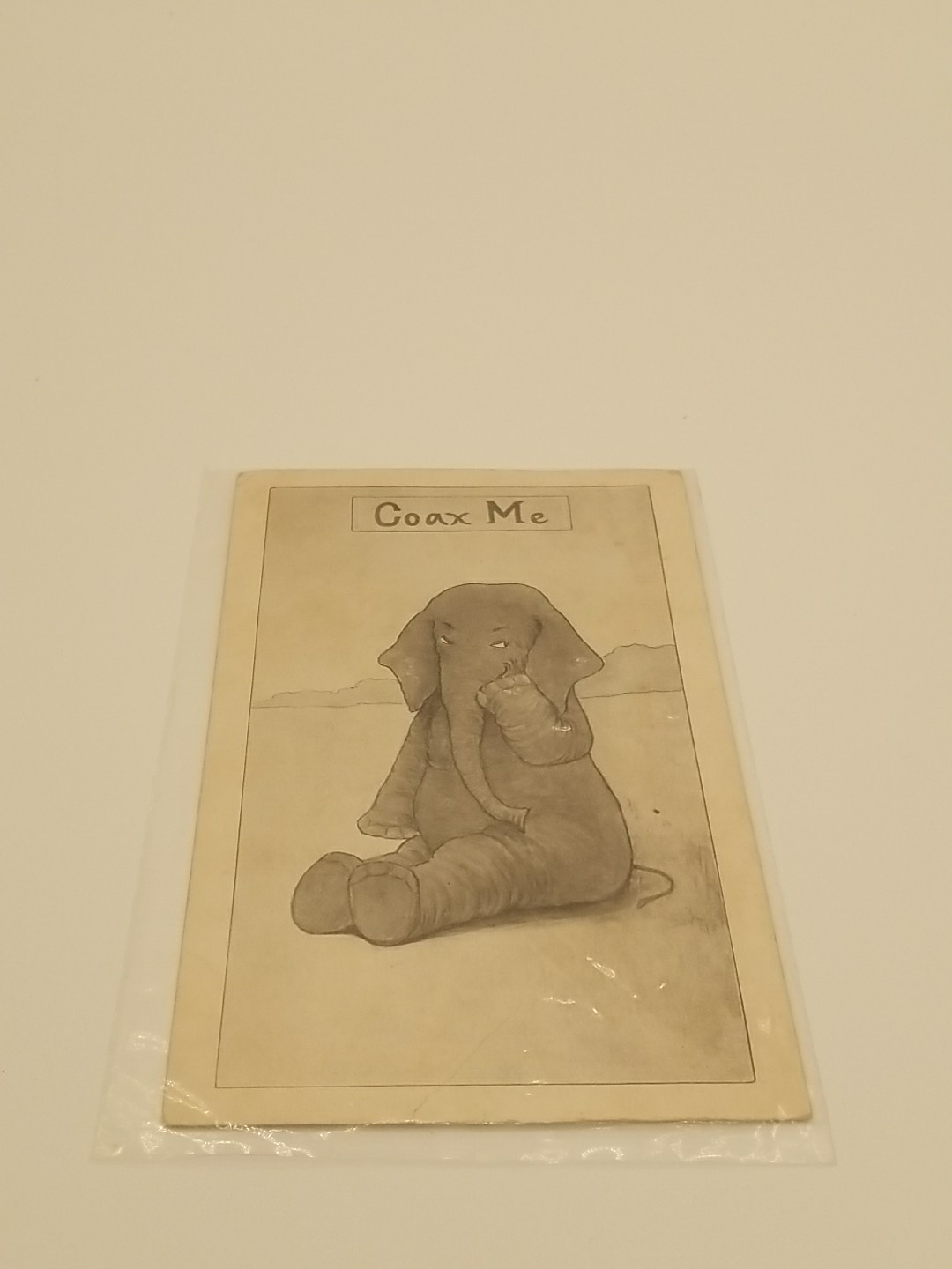 c1910\'s Coax Me Elephant Animals Antique Postcard. Iowa, Stamped c1910\'s Coax Me Elephant Animals Antique Postcard. Iowa, Stamped