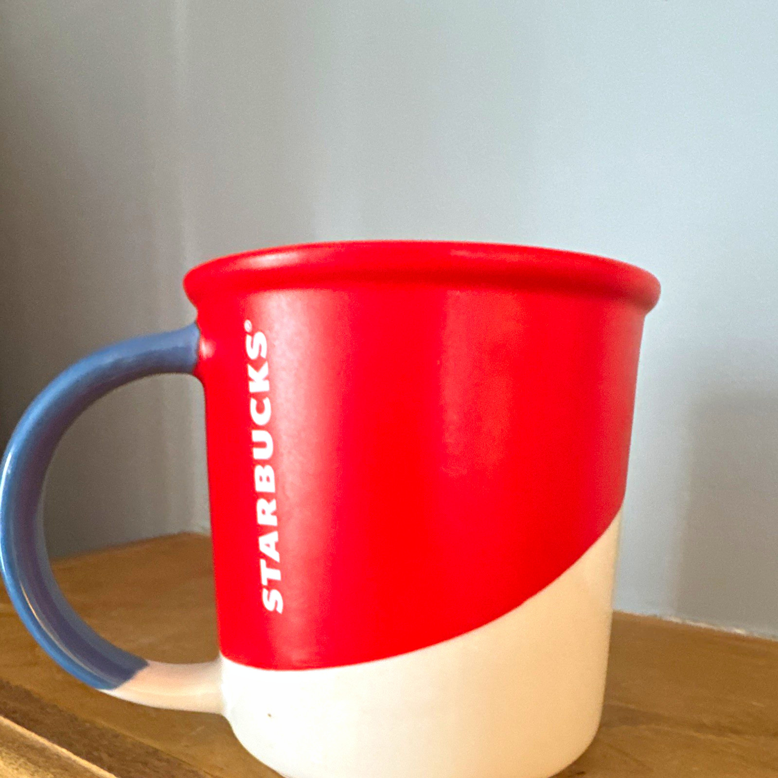 Starbucks 2017 Red White Blue 12oz Ceramic Coffee & Tea Advertising Mug Original