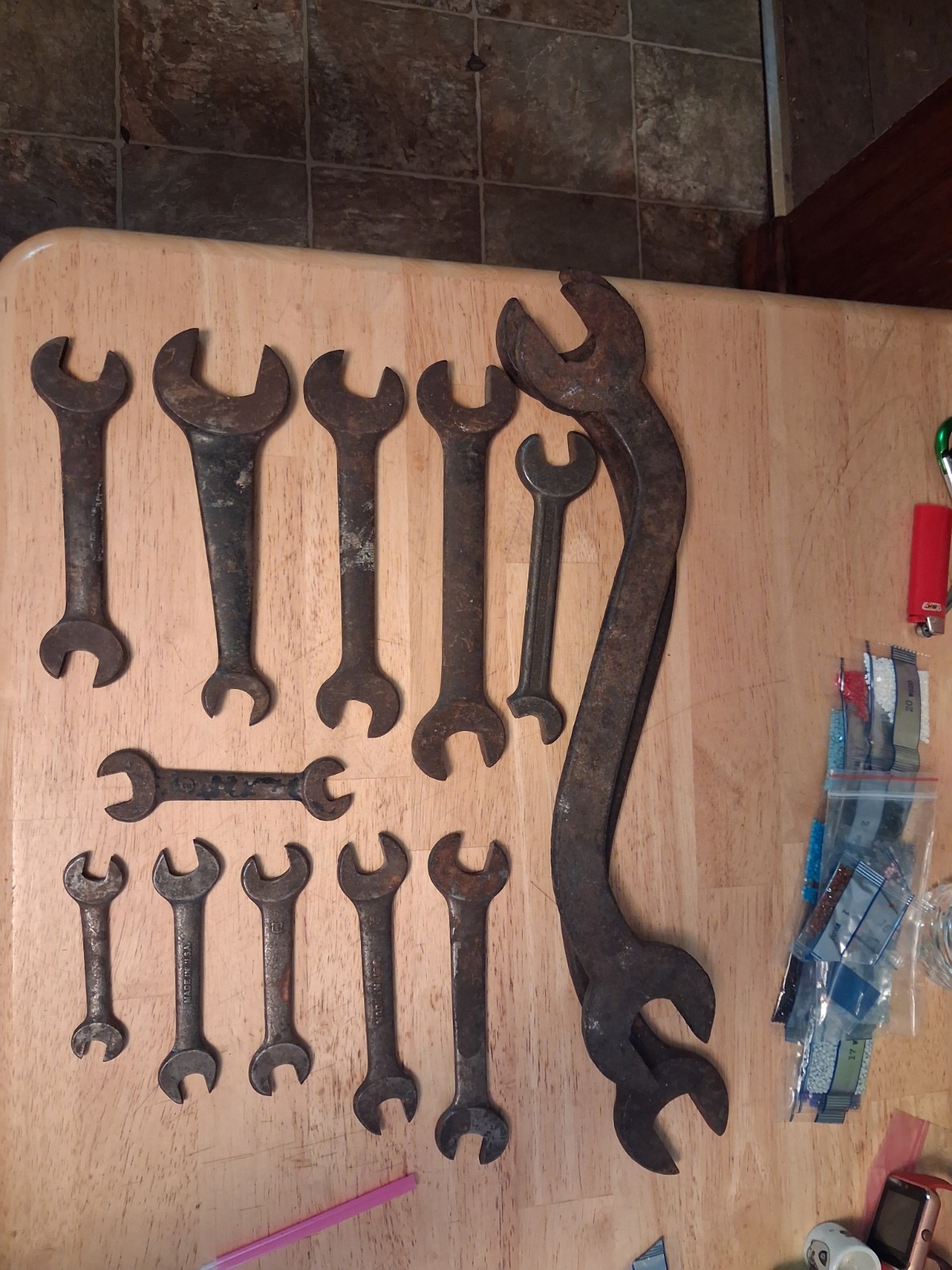 J.H.Whilliams Open Ended S Wrench, Open Ended S Wrench, And 11 Misc Wrenches J.H.Whilliams Open Ended S Wrench, Open Ended S Wrench, And 11 Misc Wrenches