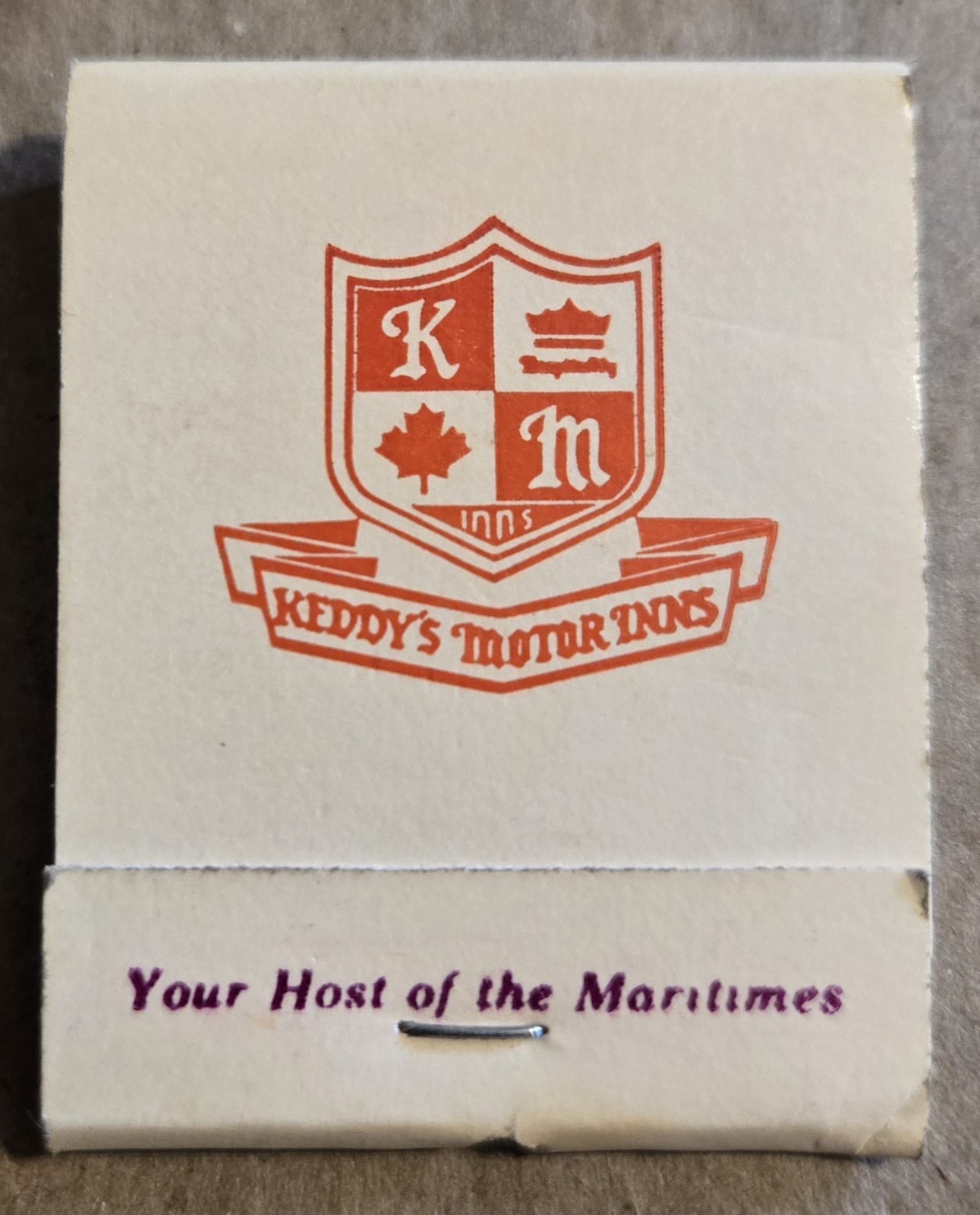 Keddy\'s Motor Inns Vtg Unused Matchbook Dartmouth Presque Isle Halifax Main 124