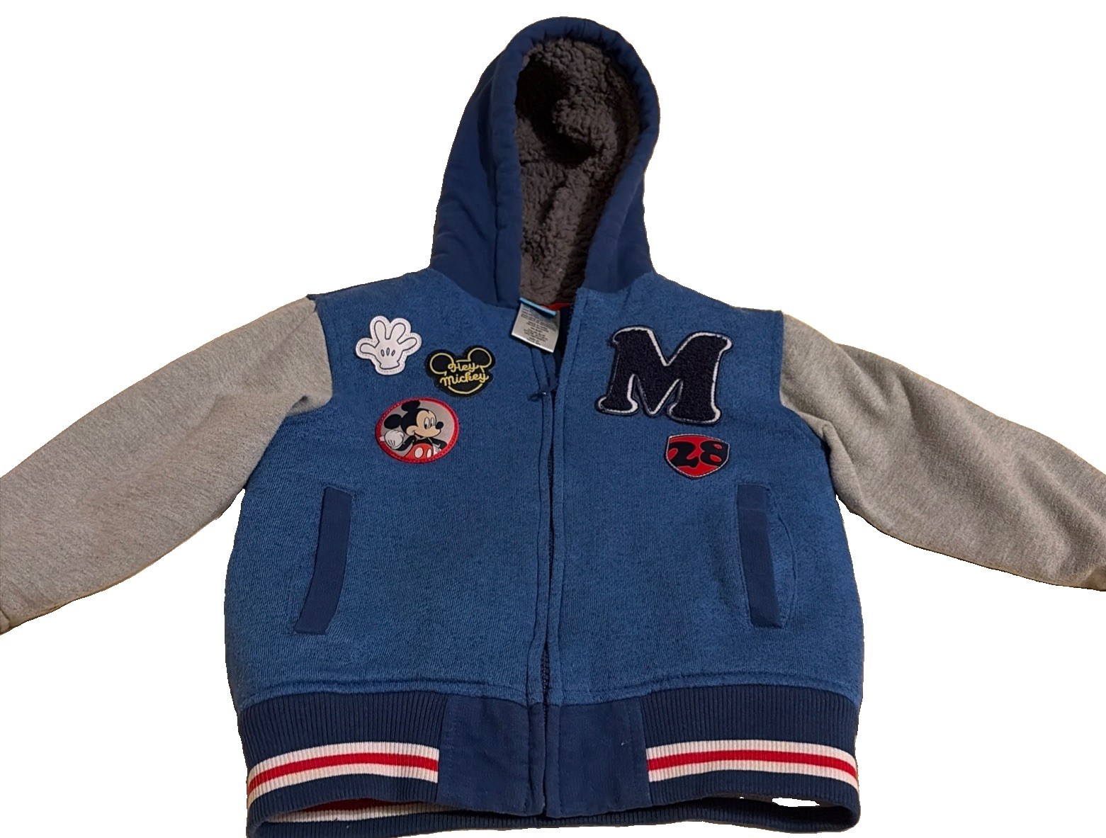 Disney Vintage Toddler Sz 4T Hooded Zip Up Varsity Jacket Coat Disney Vintage Toddler Sz 4T Hooded Zip Up Varsity Jacket Coat