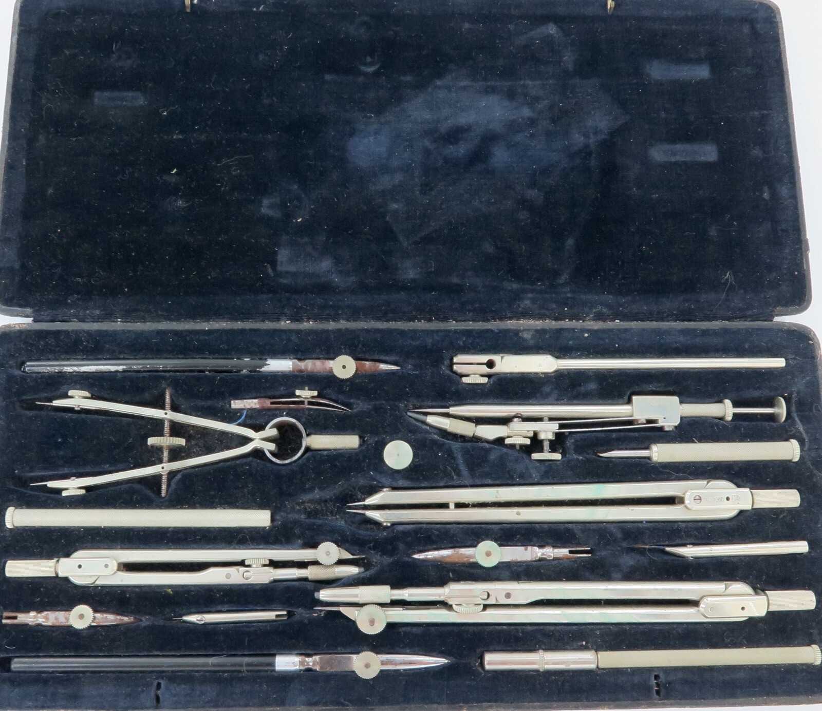 Vintage German E.O. Richter & Co. Precision Drafting Tool Set in Original Box. Vintage German E.O. Richter & Co. Precision Drafting Tool Set in Original Box.