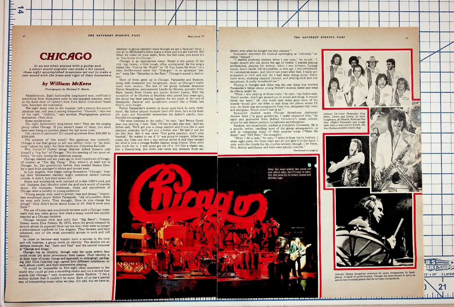 1972 The Saturday Evening Post Article CHICAGO Rock Band Vintage Ephemera 1972 The Saturday Evening Post Article CHICAGO Rock Band Vintage Ephemera
