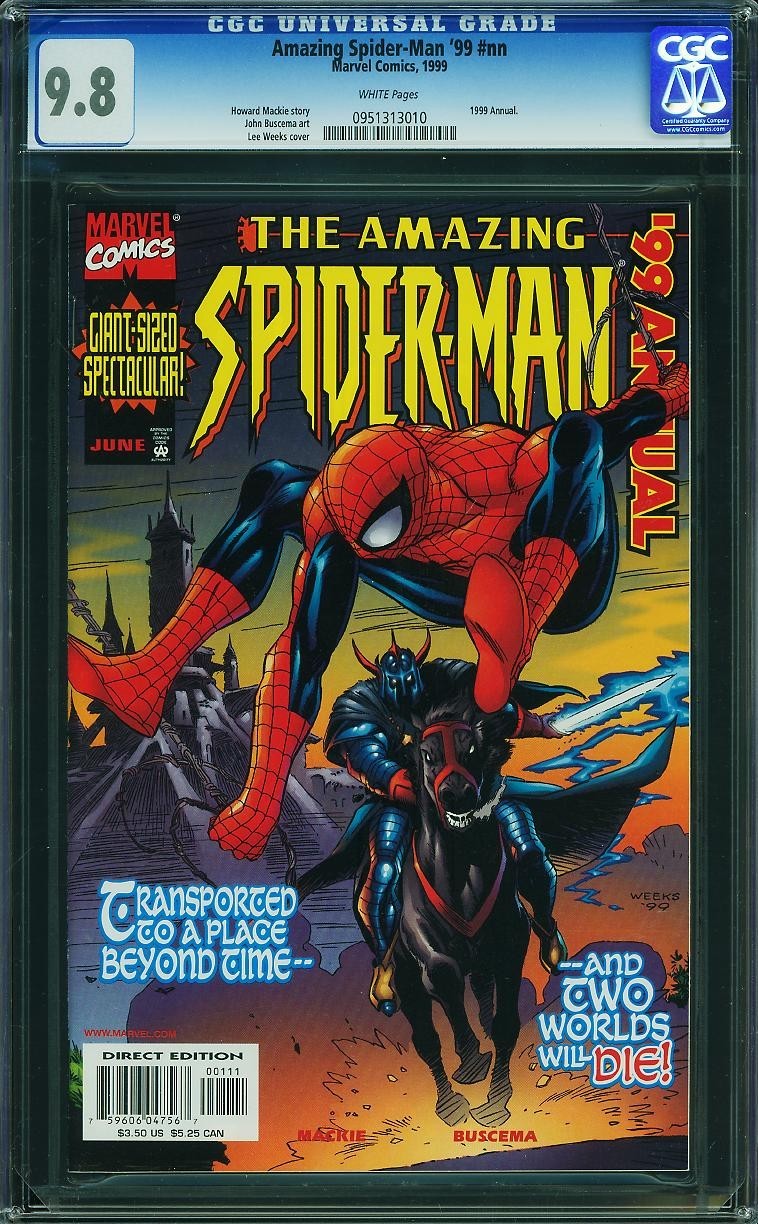 Amazing Spider-Man 1999 Annual CGC 9.8 WP Wizard Trapster Lee Weeks Marvel