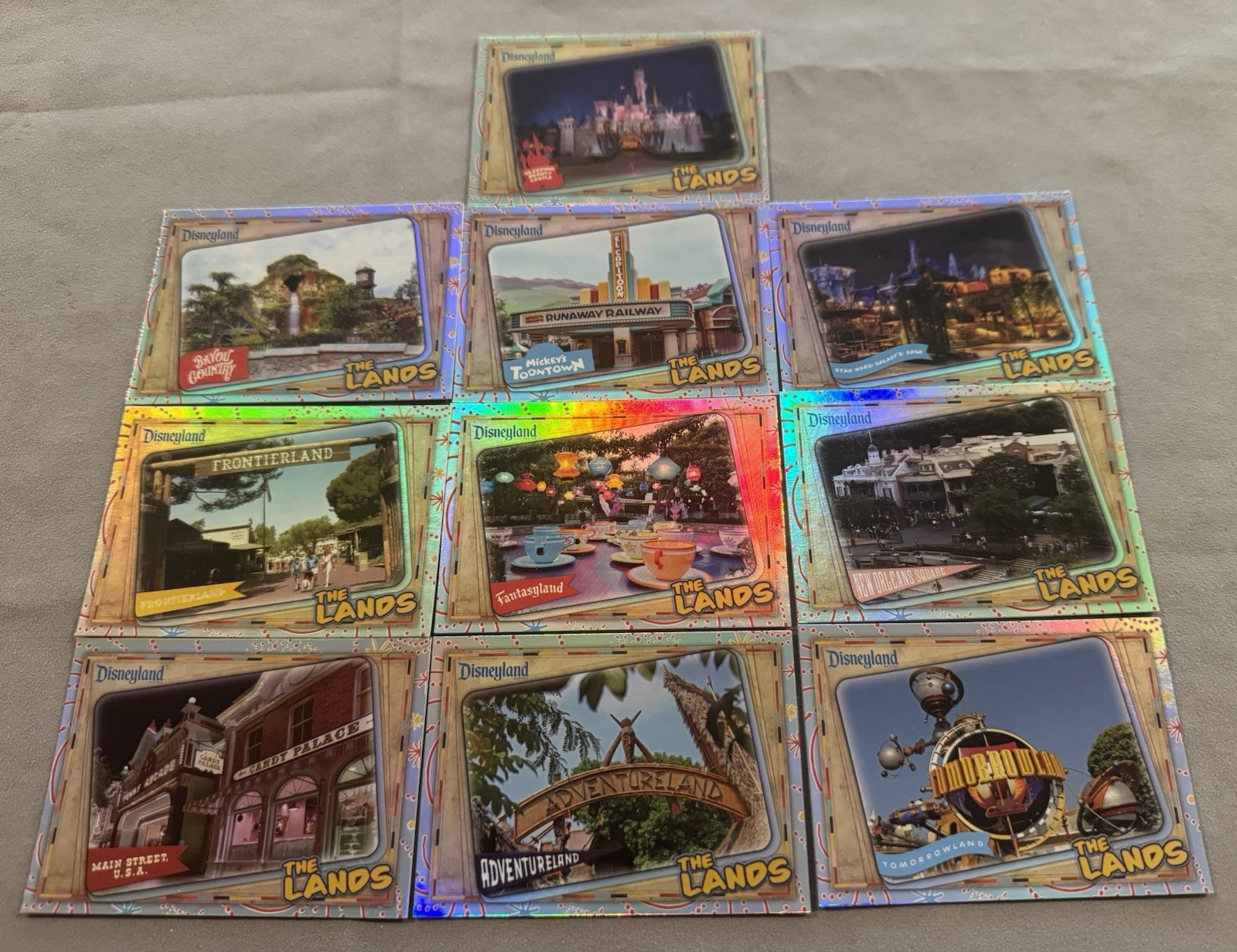 Topps Disneyland 70th The Lands complete set (LNDS-1 thru LNDS-10) Topps Disneyland 70th The Lands complete set (LNDS-1 thru LNDS-10)