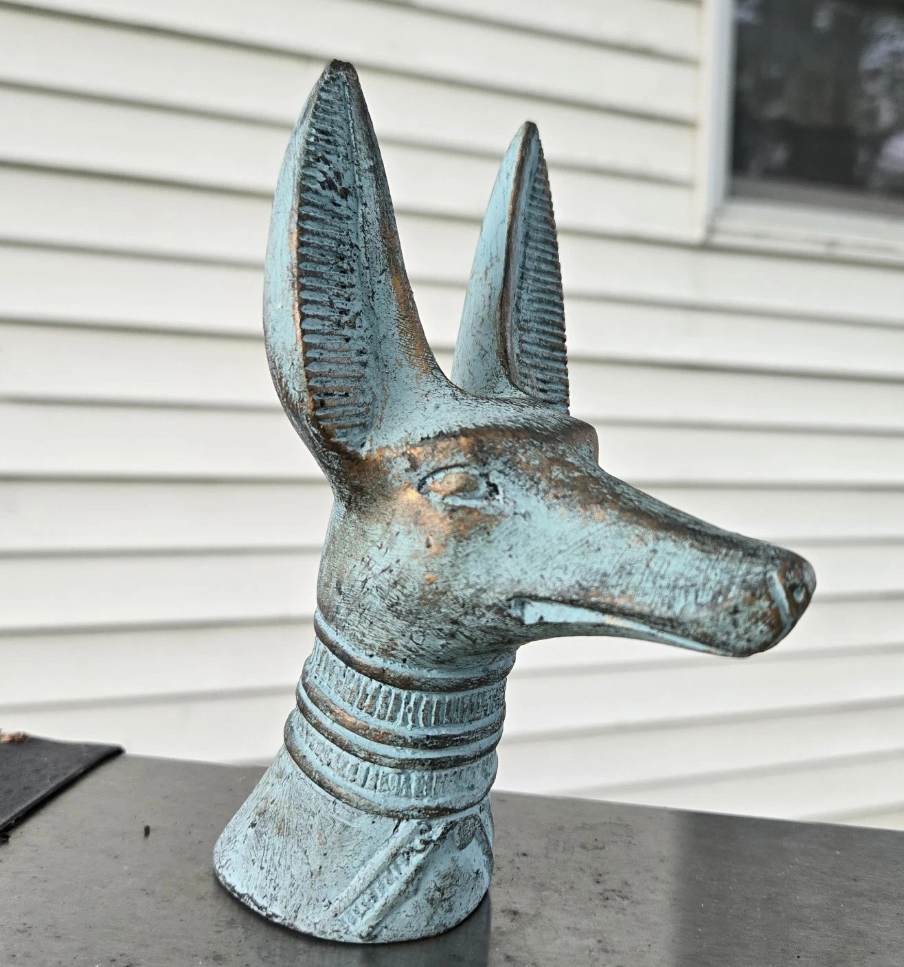 Rare Ancient Egyptian Antique Pharaonic Statue of Anubis Head BC Antiques