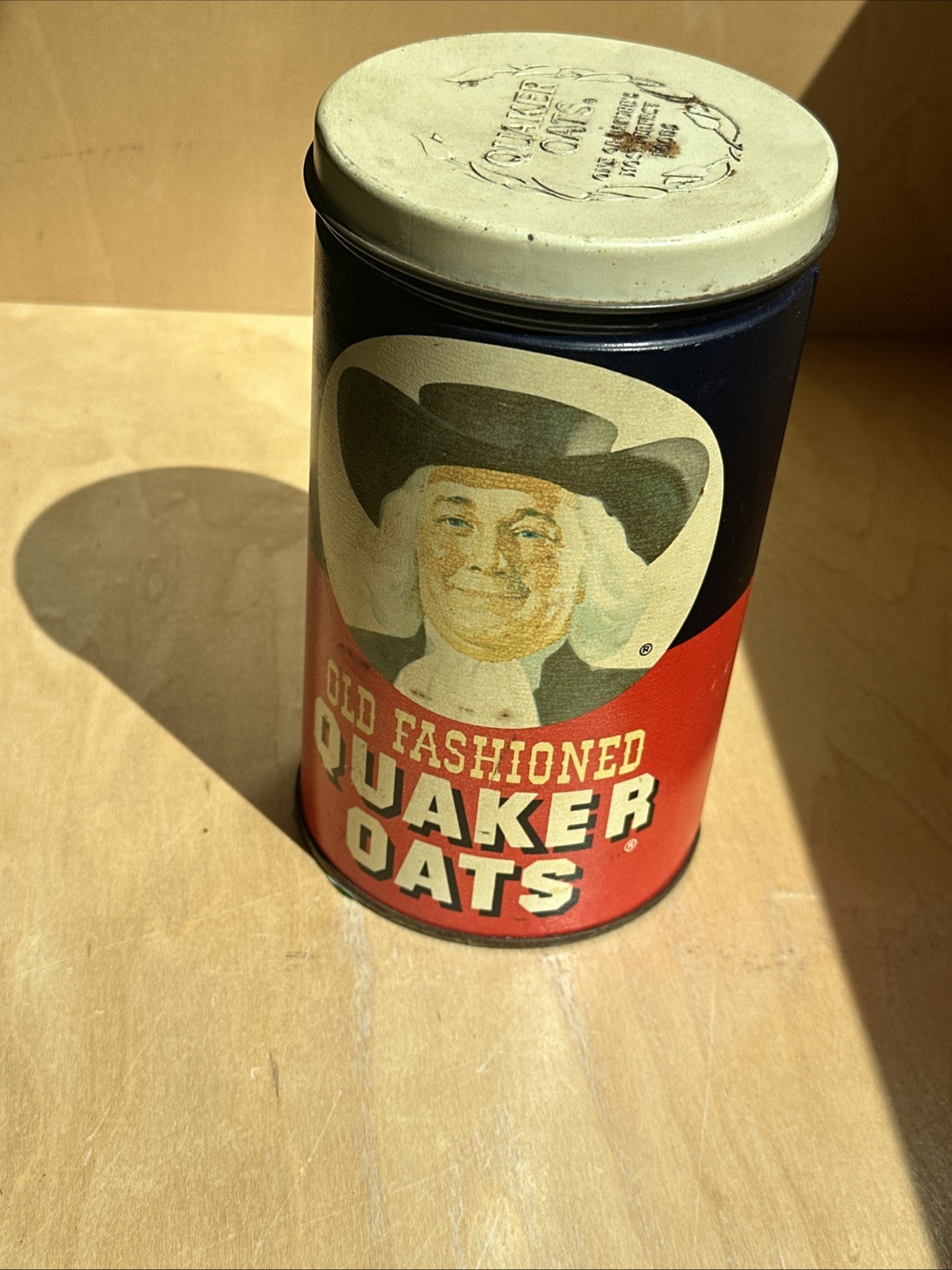 Vintage 1982 Old Fashioned Quaker Oats Oatmeal Tin Limited Edition Collectible