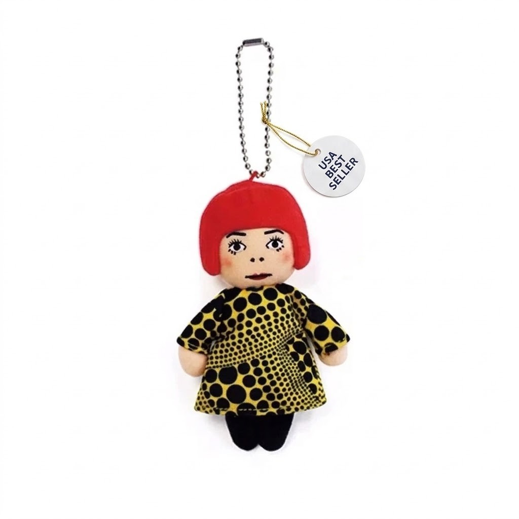 10cm New Yayoi Kusama humanoid Polka-dot No face Man keychain bag hanging 10cm New Yayoi Kusama humanoid Polka-dot No face Man keychain bag hanging