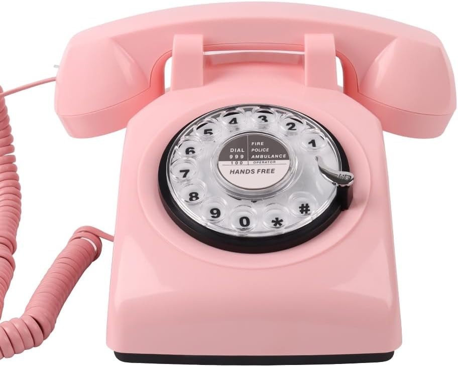Rotary Phone, Vintage Phone, Retro Phones For Landline, Corded Old Telephone Wit Rotary Phone, Vintage Phone, Retro Phones For Landline, Corded Old Telephone Wit