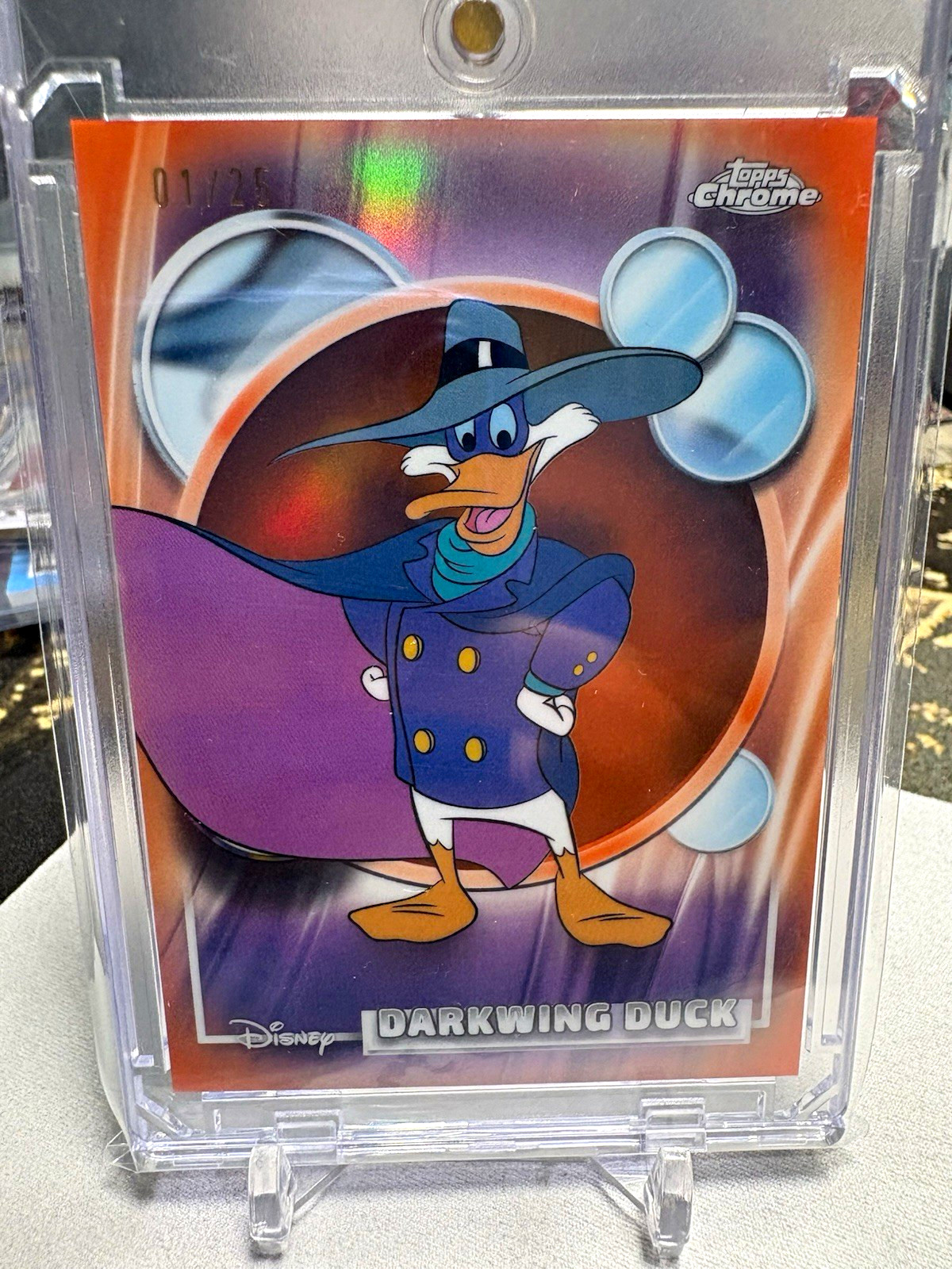 Topps 2026 Topps Chrome Disney Darkwing Duck #135 Serial Numbered 01/25