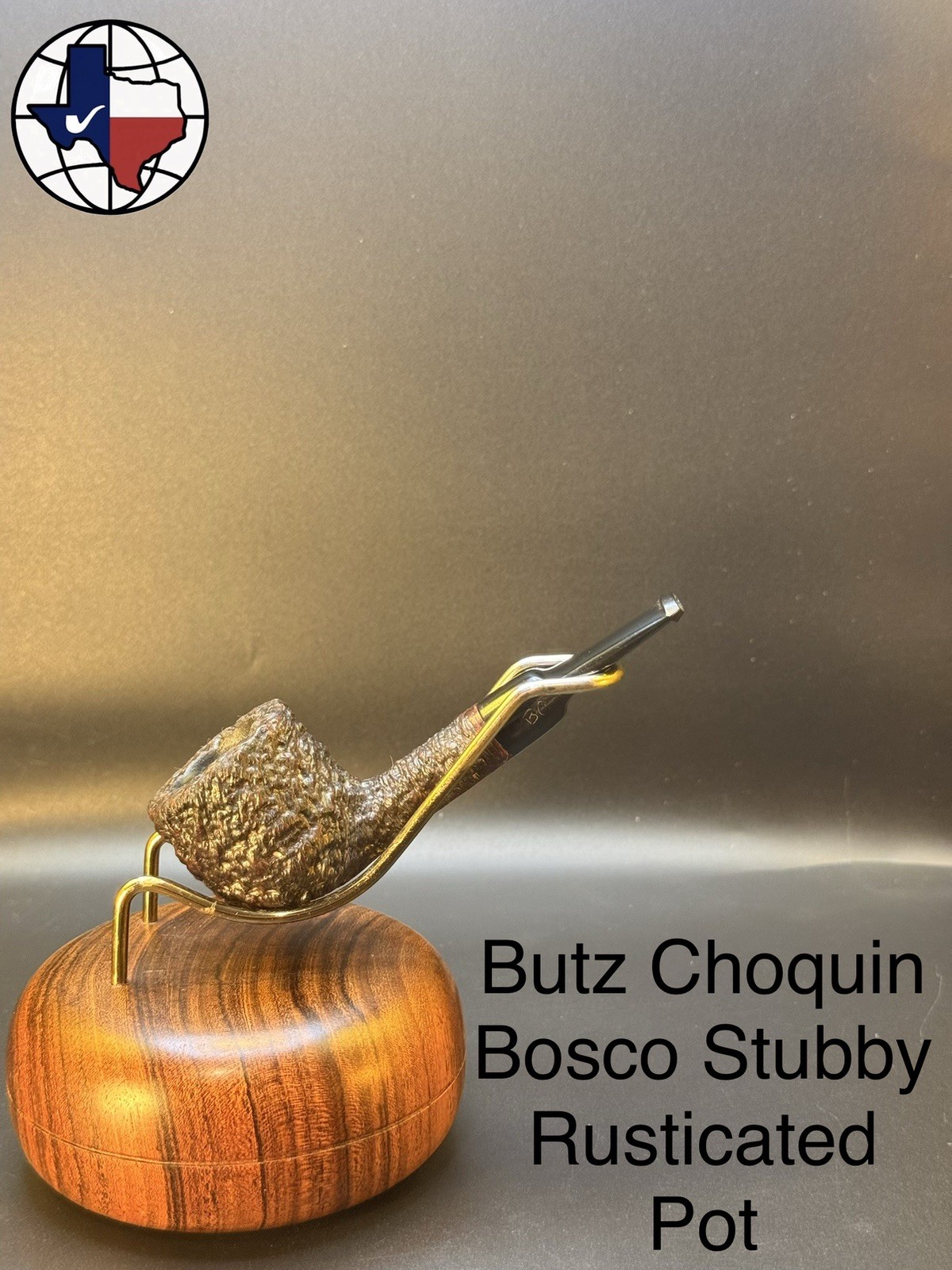 Vintage Butz Choquin Bosco Stubby Rusticated Pot Tobacco Pipe