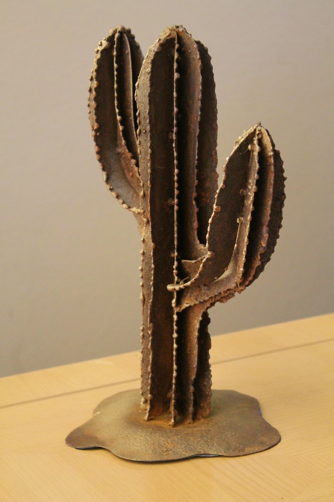 💥 HOT MCM ABSTRACT BRUTALIST CACTUS SCULPTURE VTG 60S TORCH CUT ART C JERE 💥