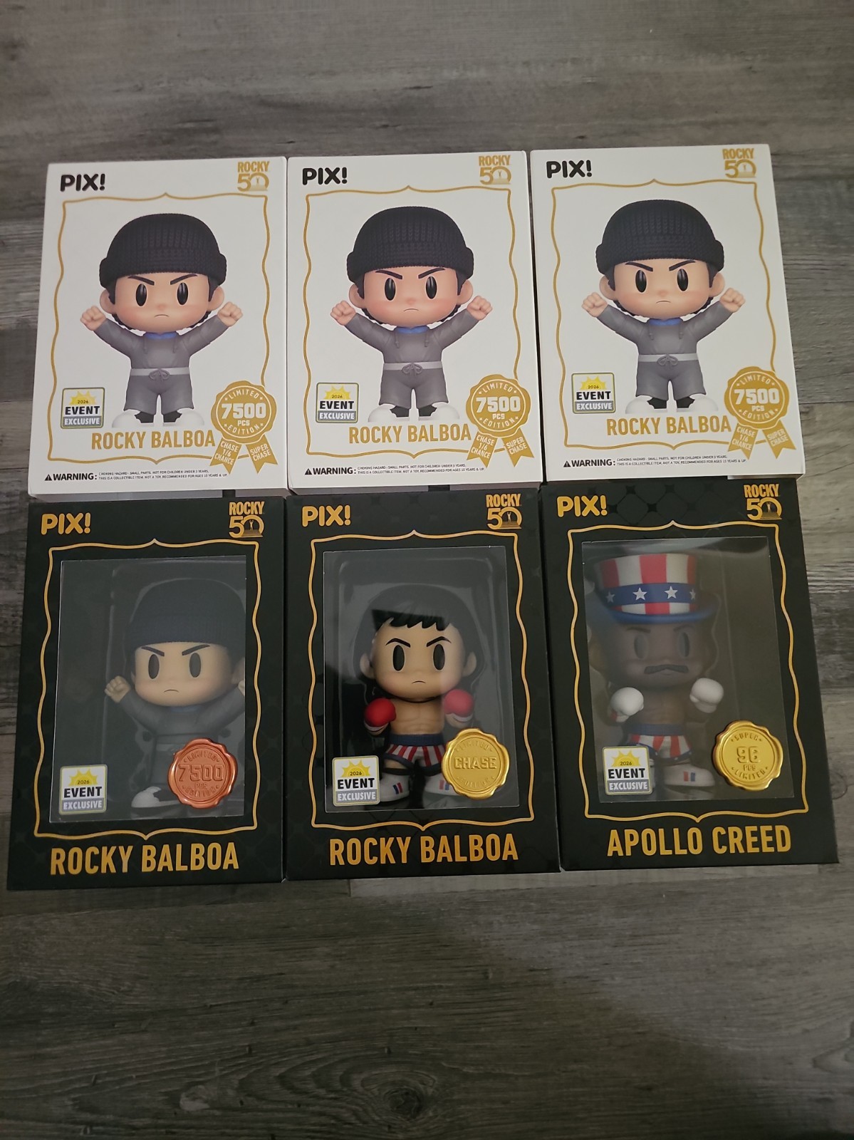 Thrilljoy ROCKY BALBOA FULL SET HERO, CHASE AND SUPER CHASE APOLLO CREED Thrilljoy ROCKY BALBOA FULL SET HERO, CHASE AND SUPER CHASE APOLLO CREED