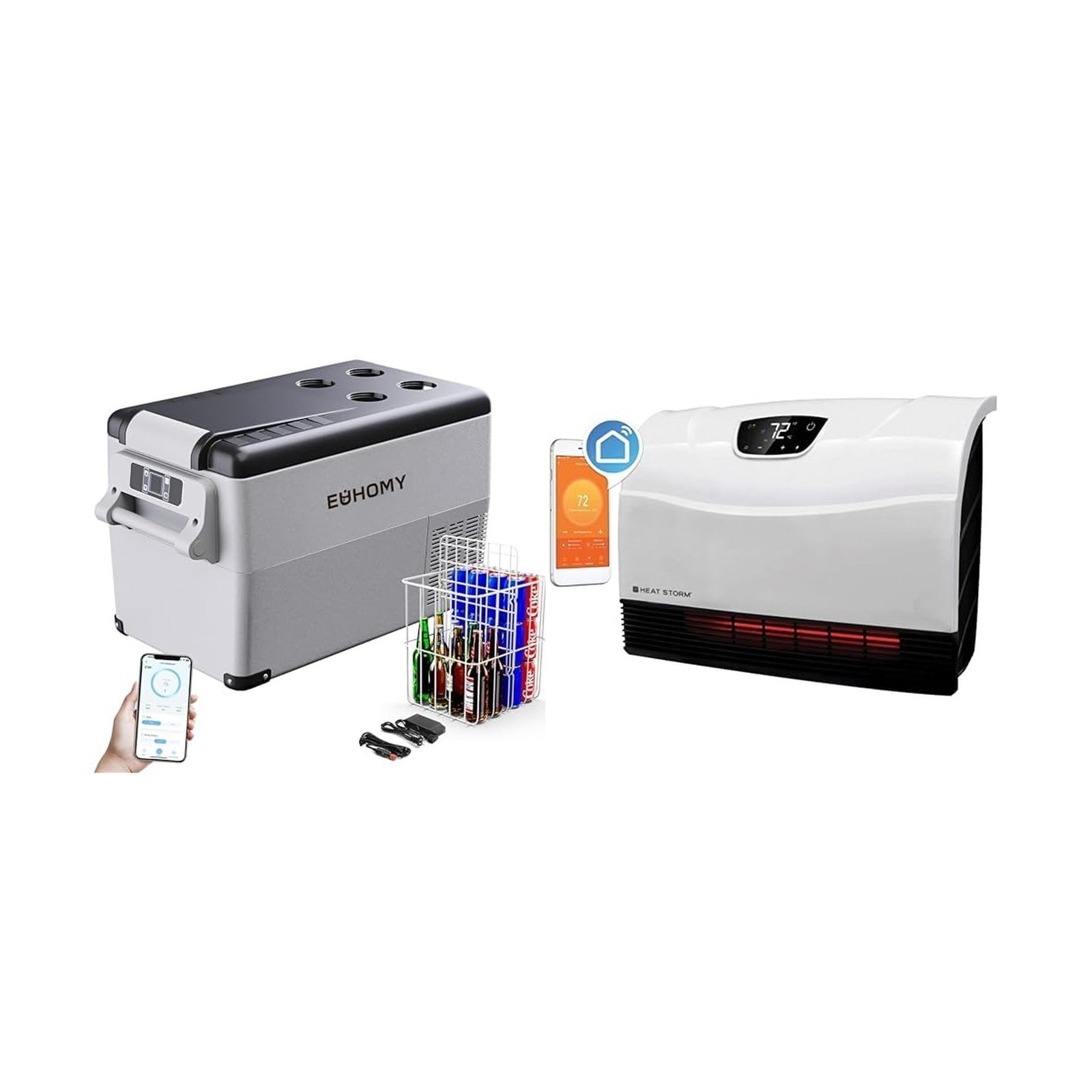 12V Car Fridge 35L, APP Control, Electric Cooler, Portable, 38Qt