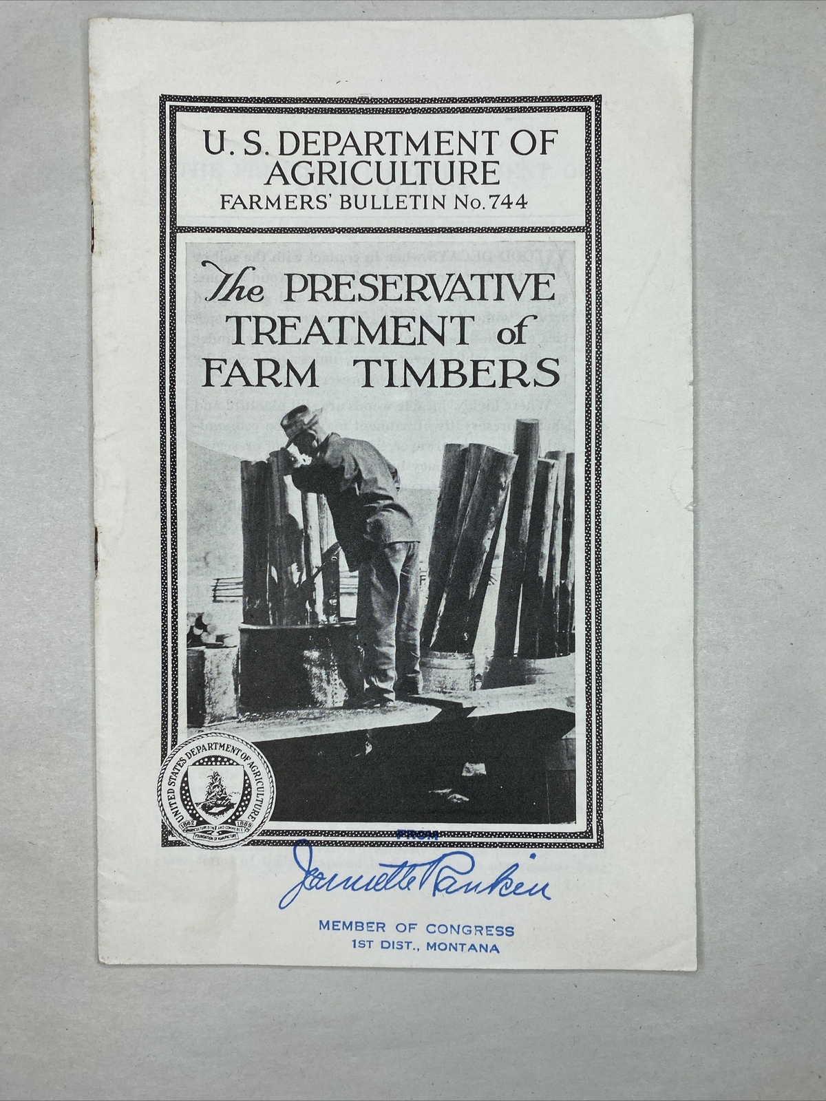 1931 USDA Farmers' Bulletin No. 744 The Preservative Treatment of Farm Timbers 1931 USDA Farmers' Bulletin No. 744 The Preservative Treatment of Farm Timbers