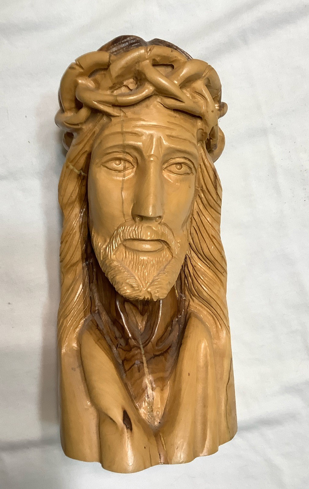 Jesus Christ Head Olive Wood Holy Land Jerusalem Christian 9” Handmade Statue Jesus Christ Head Olive Wood Holy Land Jerusalem Christian 9” Handmade Statue