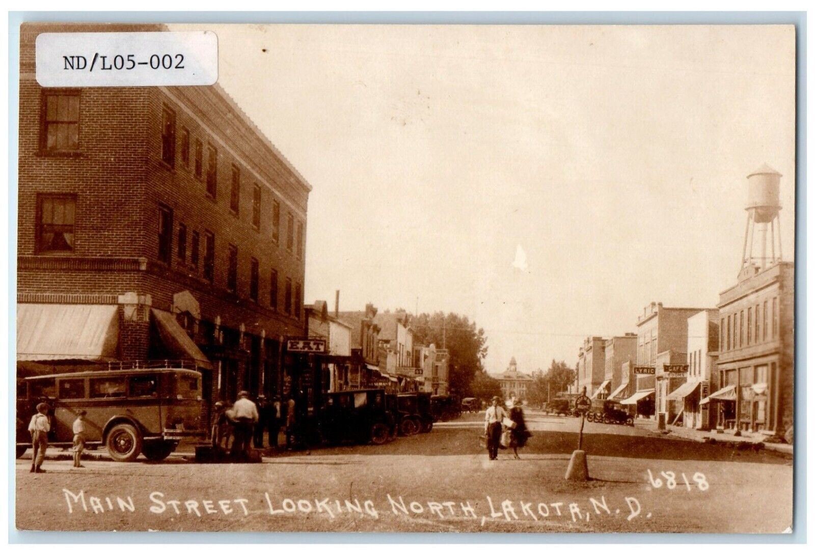 c1950 Main Street Looking North Classic Cars Lakota North Dakota Postcard c1950 Main Street Looking North Classic Cars Lakota North Dakota Postcard