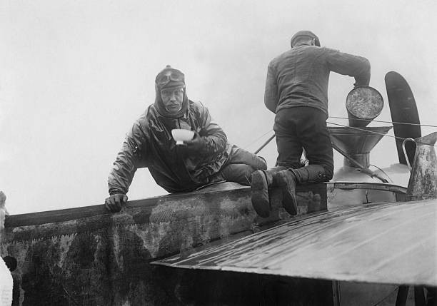 Flight contest Aviator Emmanuel Helen winner of the Coupe Michelin- 1913 Photo