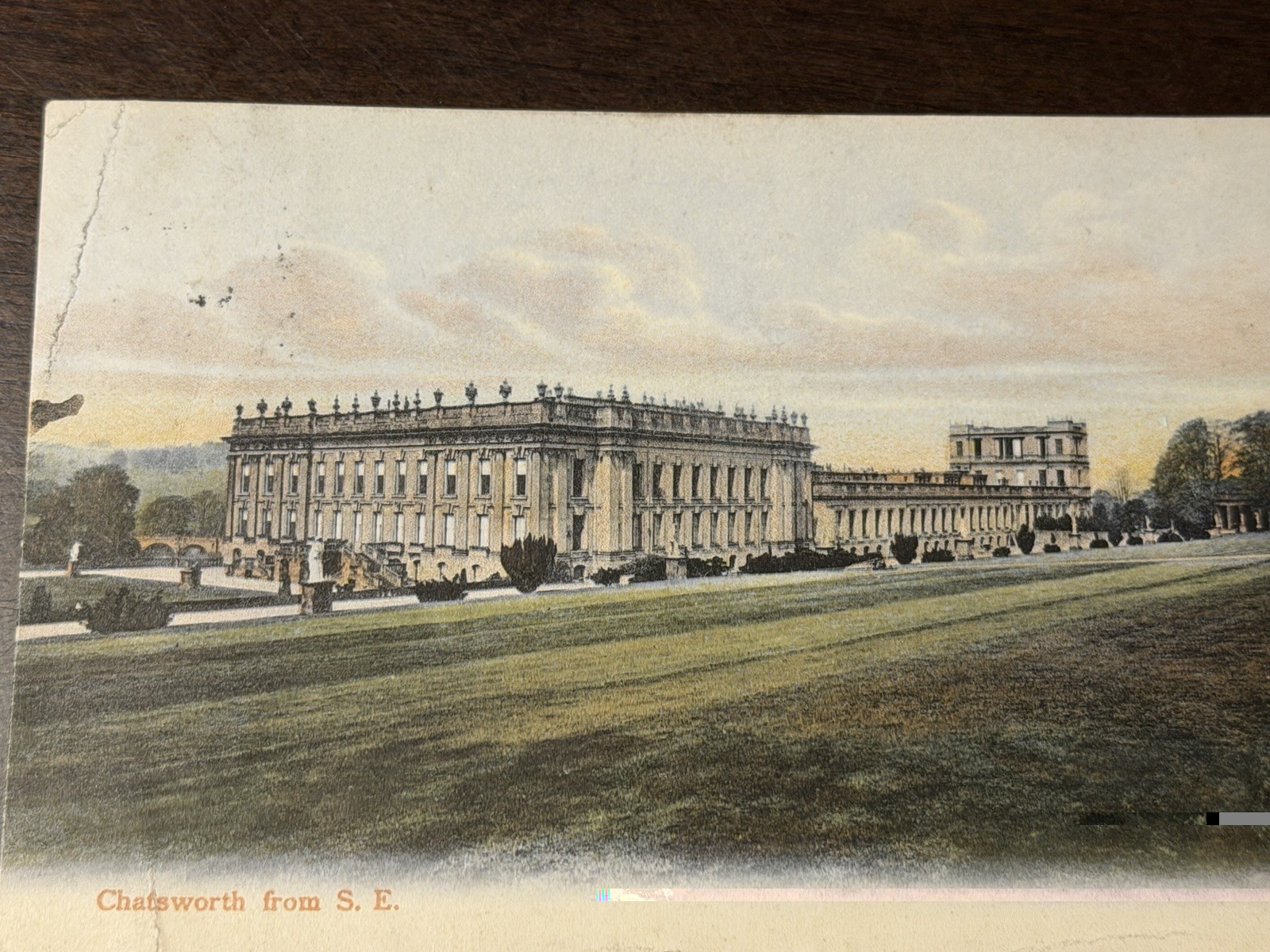 1908 Chatsworth House England Postcard Duke of Devonshire M. Coates Posted
