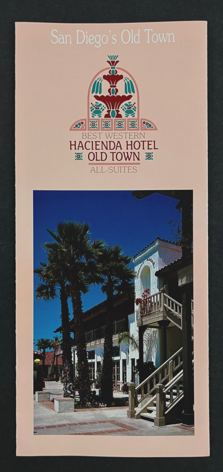 1990s Old Town San Diego CA Best Western Hacienda Hotel Vintage Travel Brochure