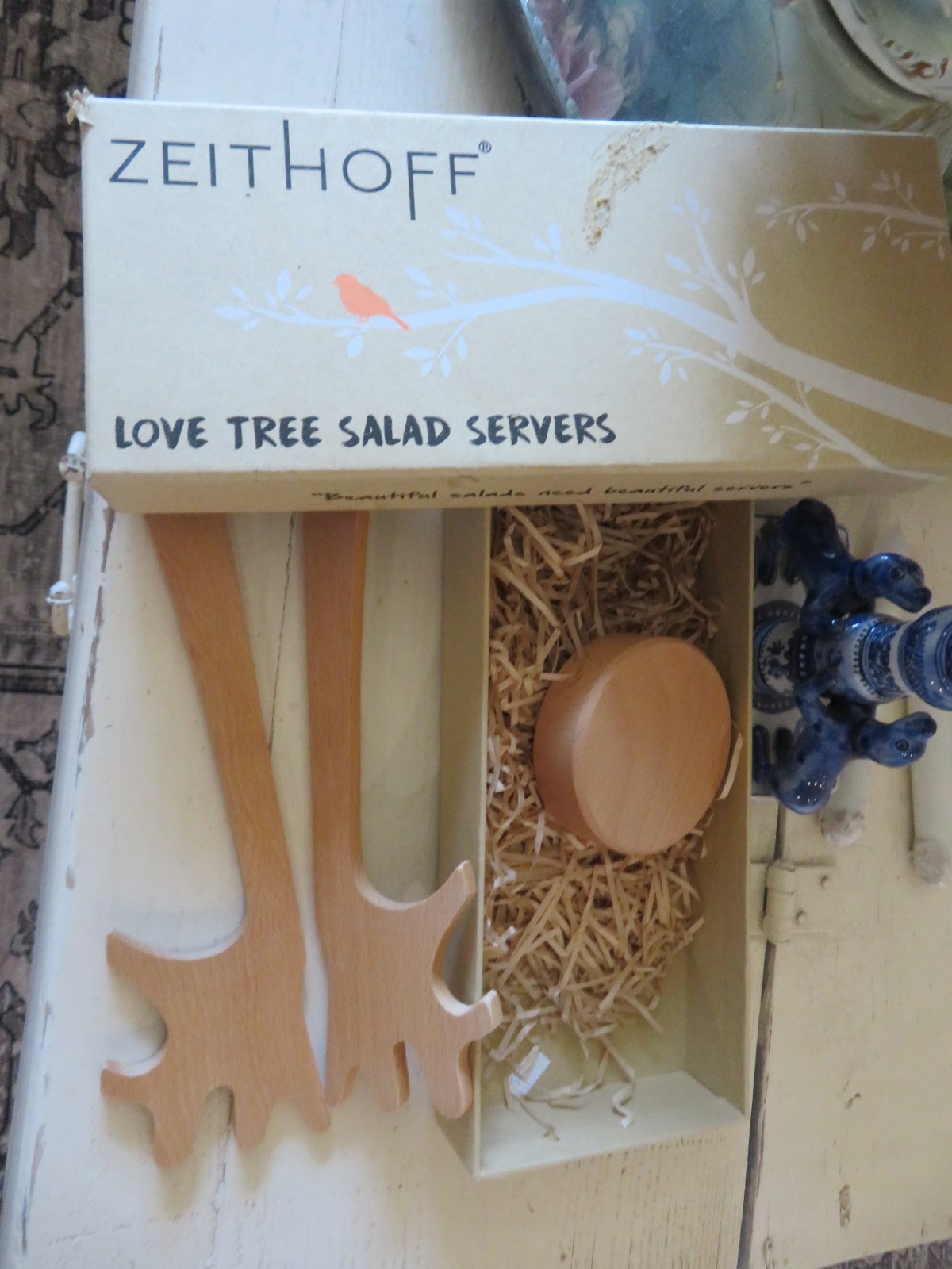 Vintage ZeitHoff Love Tree Salad Servers NIP Never Used Wood 3 pc. Salad Servers Vintage ZeitHoff Love Tree Salad Servers NIP Never Used Wood 3 pc. Salad Servers