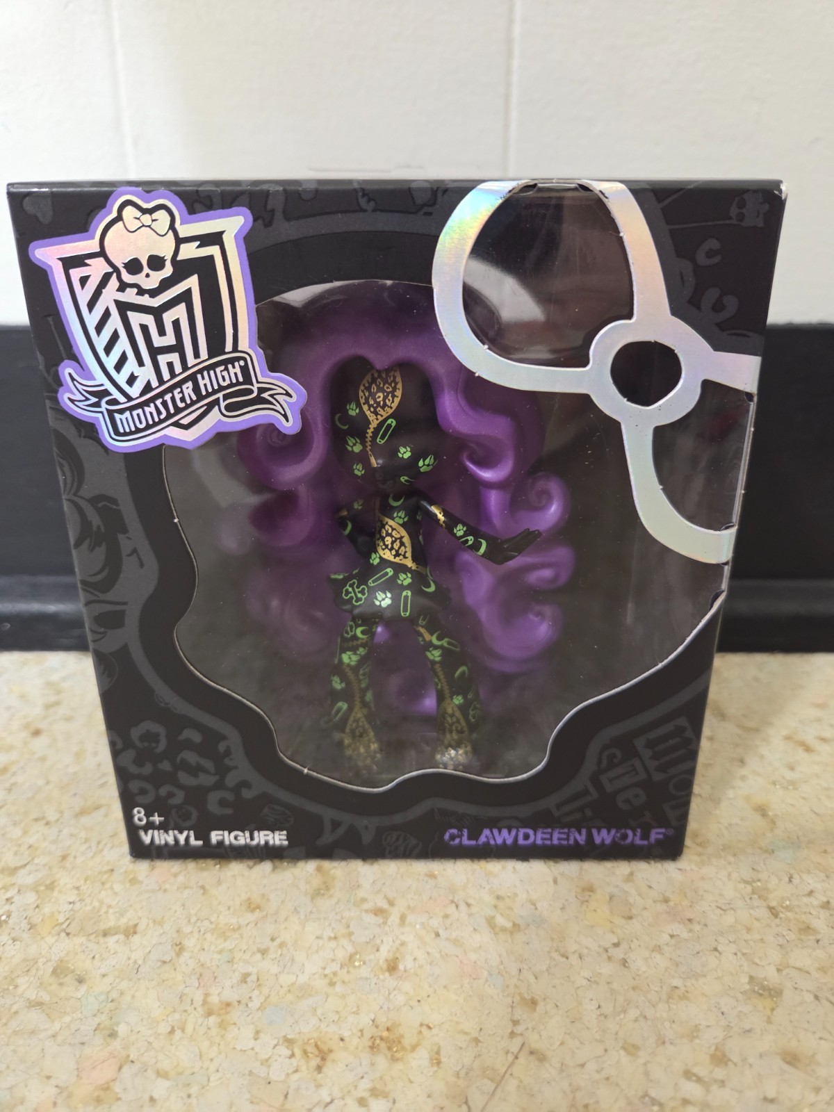 Monster High Clawdeen Wolf Vinyl Figure Rare CHASE variant New In Box Purple