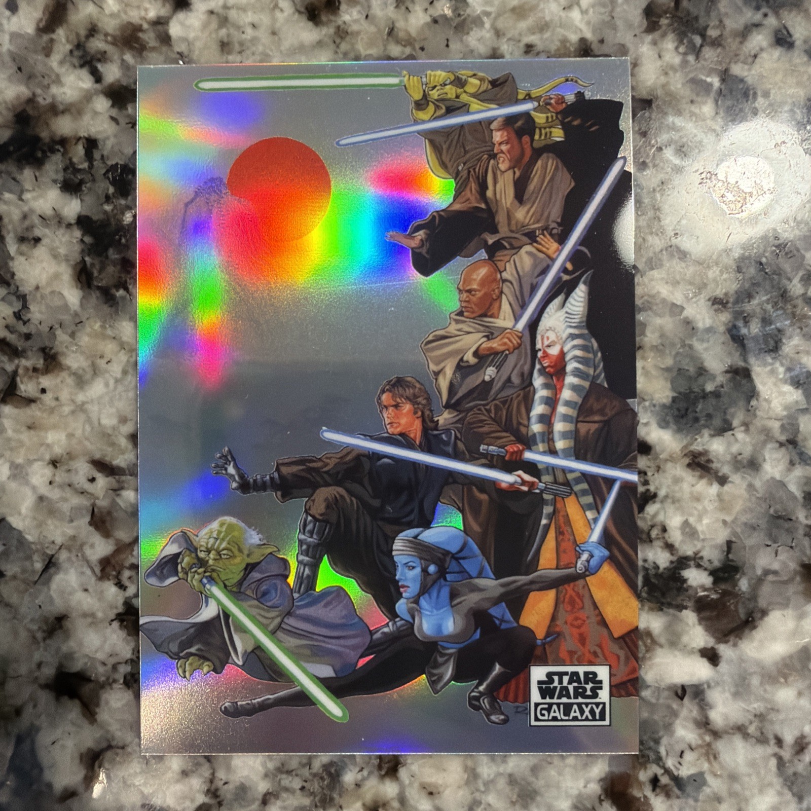 2021 Star Wars Galaxy Topps Chrome #88 Jedi a la Kurosawa Chrome Refractor READ