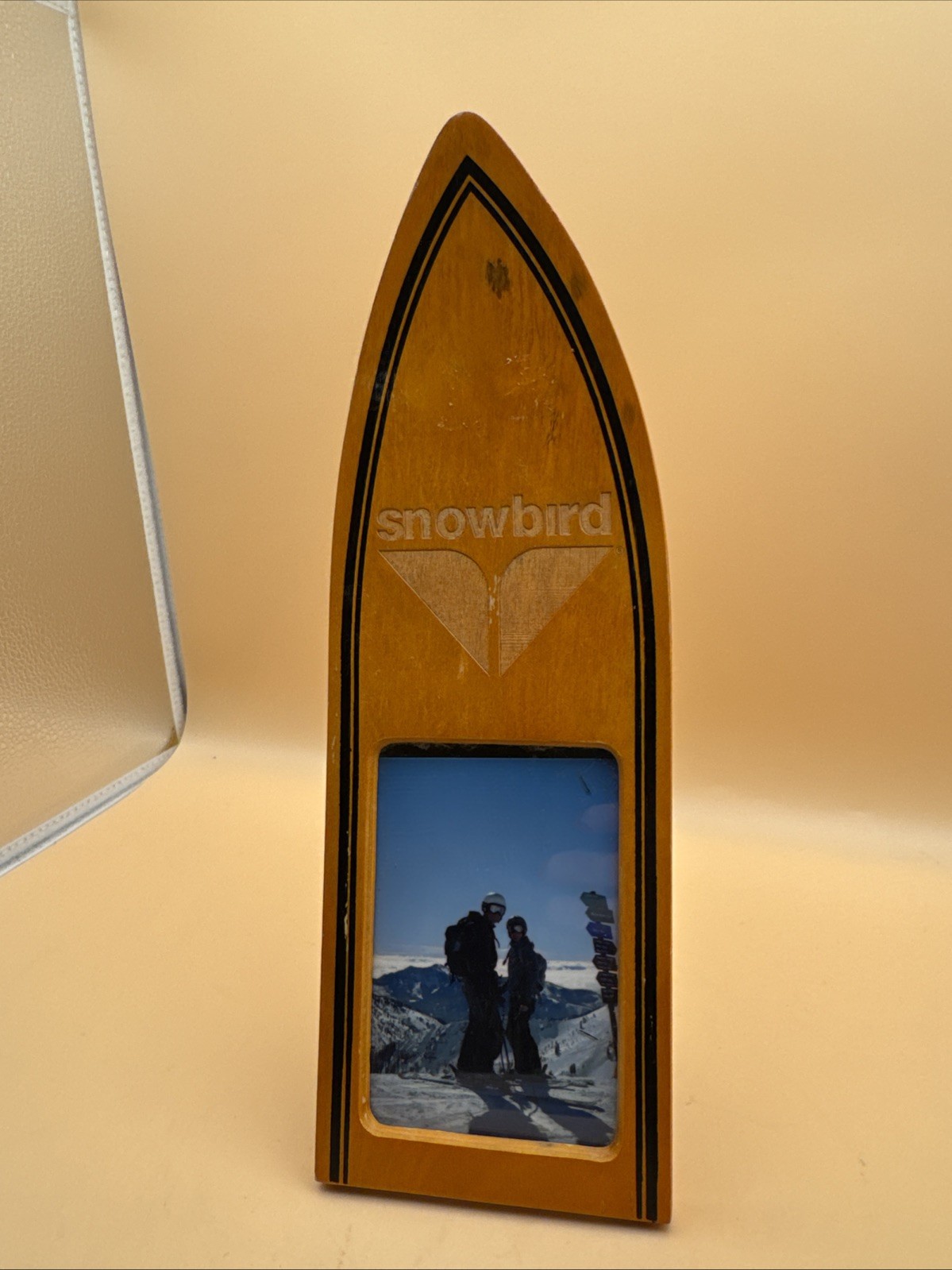 Vintage Y2K Snowboard-Themed Wooden Picture Frame Snow Shoe Ski Resort Vintage Y2K Snowboard-Themed Wooden Picture Frame Snow Shoe Ski Resort