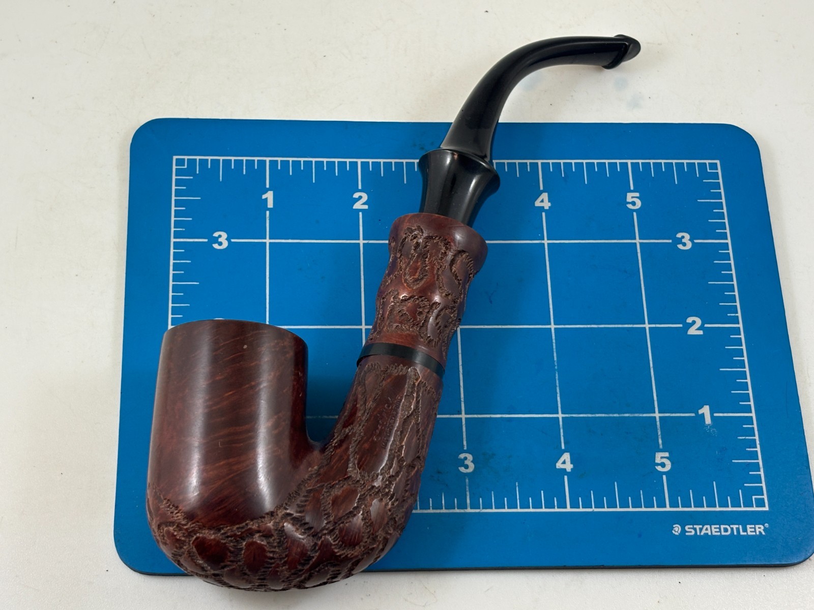 Judd's Very Nice UNSMOKED Chadwick Large Smooth & Rustic Bent Briar Pipe