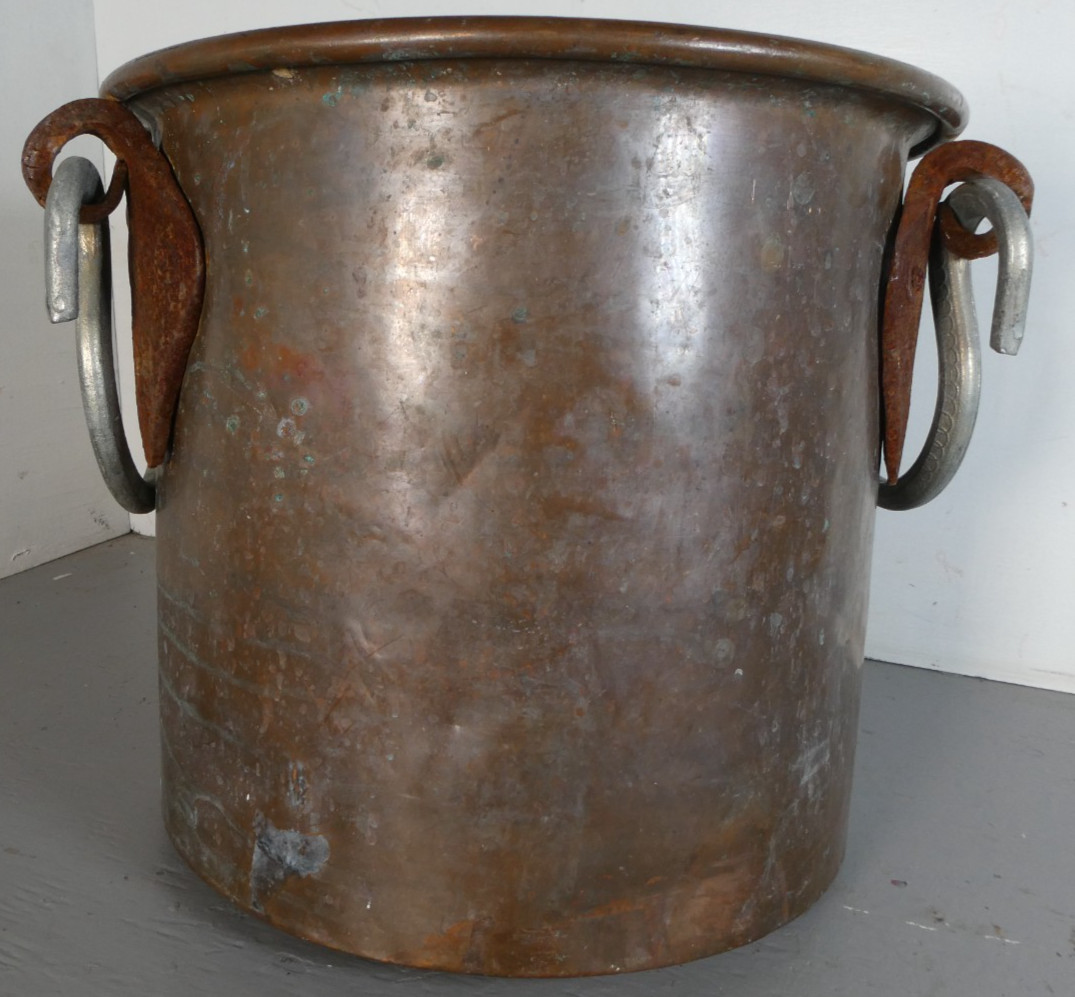 Large Copper Caldron Apple Butter Kettle Pot Antique, Planter, Fireplace, Logs Large Copper Caldron Apple Butter Kettle Pot Antique, Planter, Fireplace, Logs