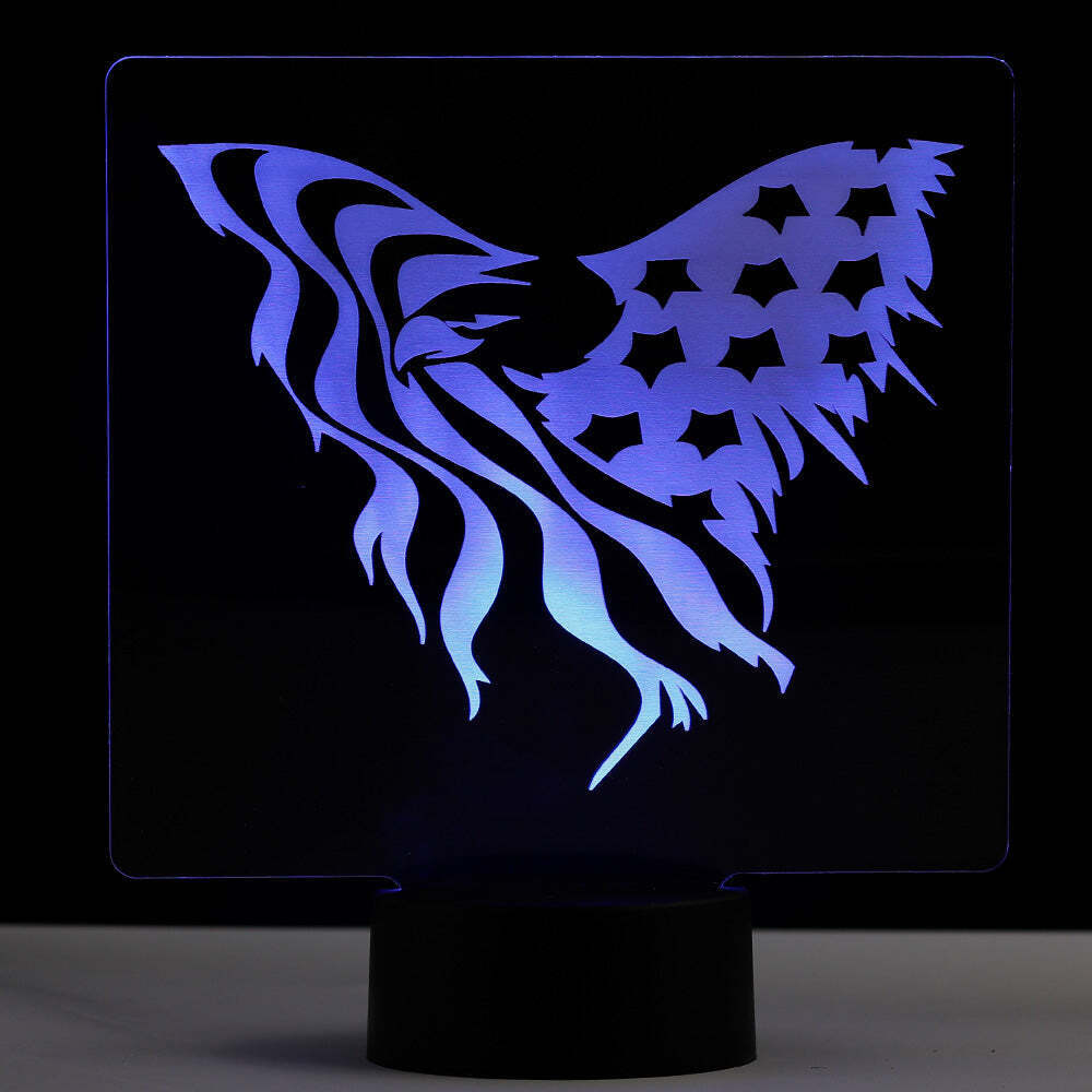 Eagle Flag - LED Illuminated Patriotic Backlit Sign