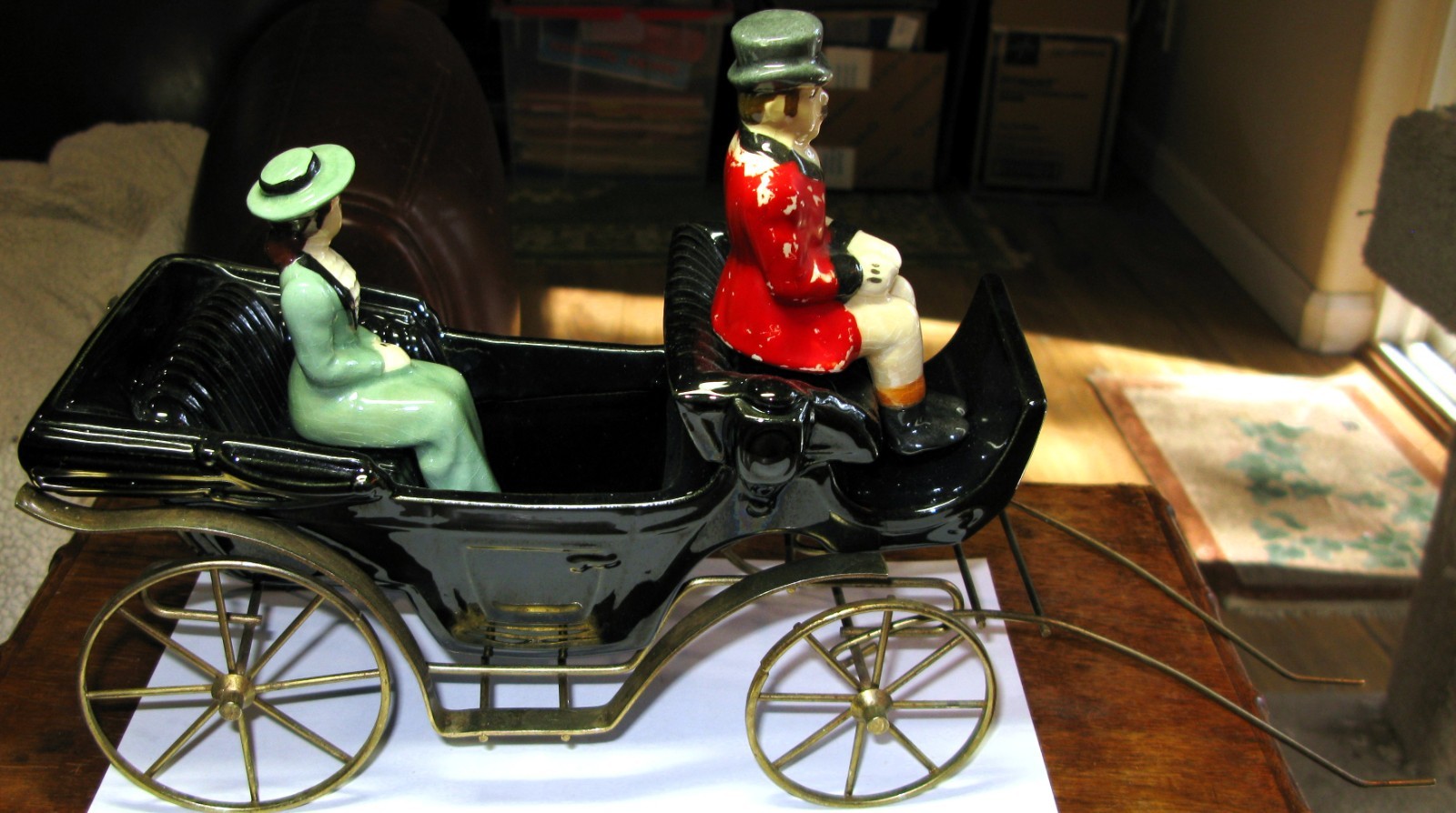 Vintage Metlox Poppytrail Carriage, Three Sitter People, Some With Foil Labels